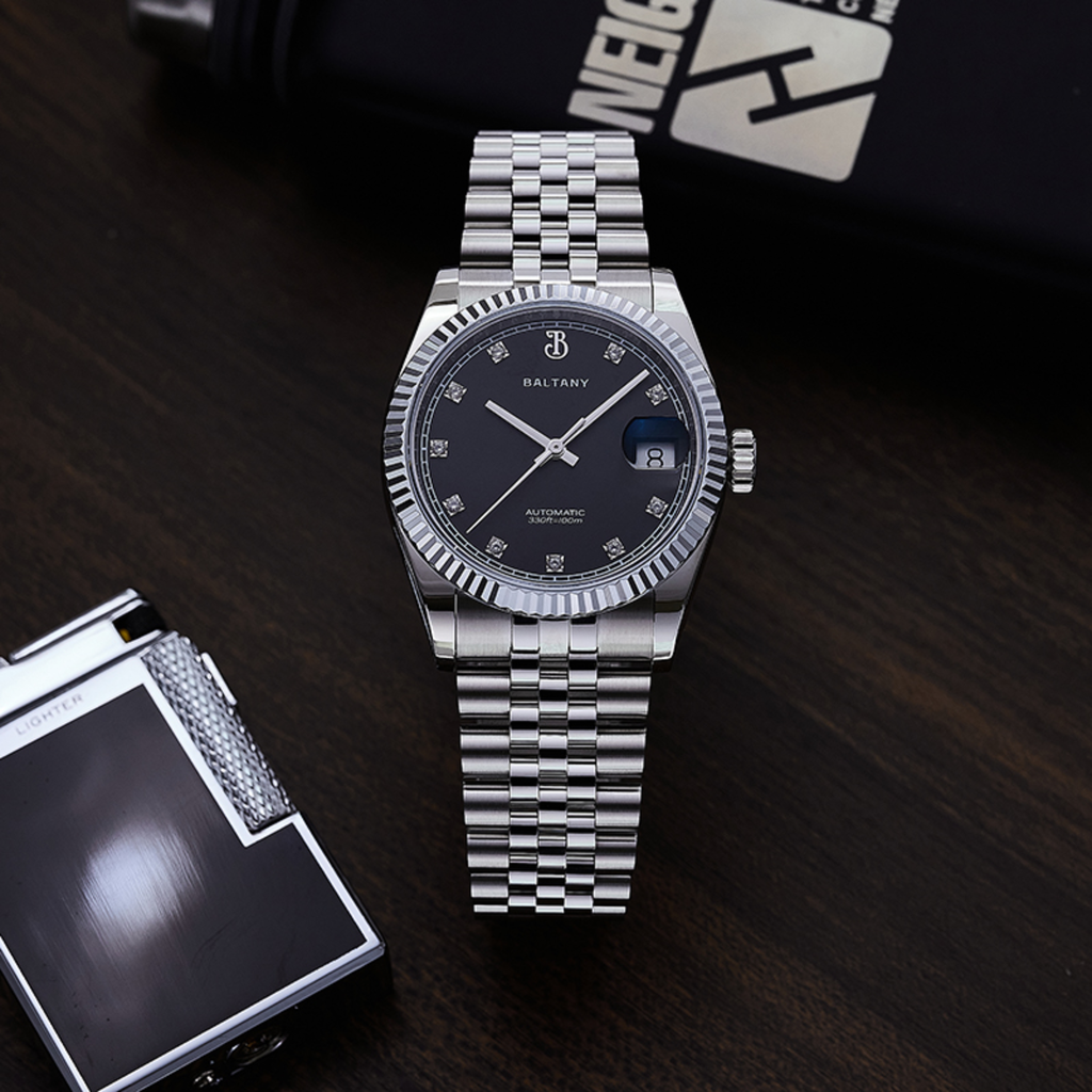 Baltany CZ Gem-Set Hour Markers 36mm DJ Homage S4129