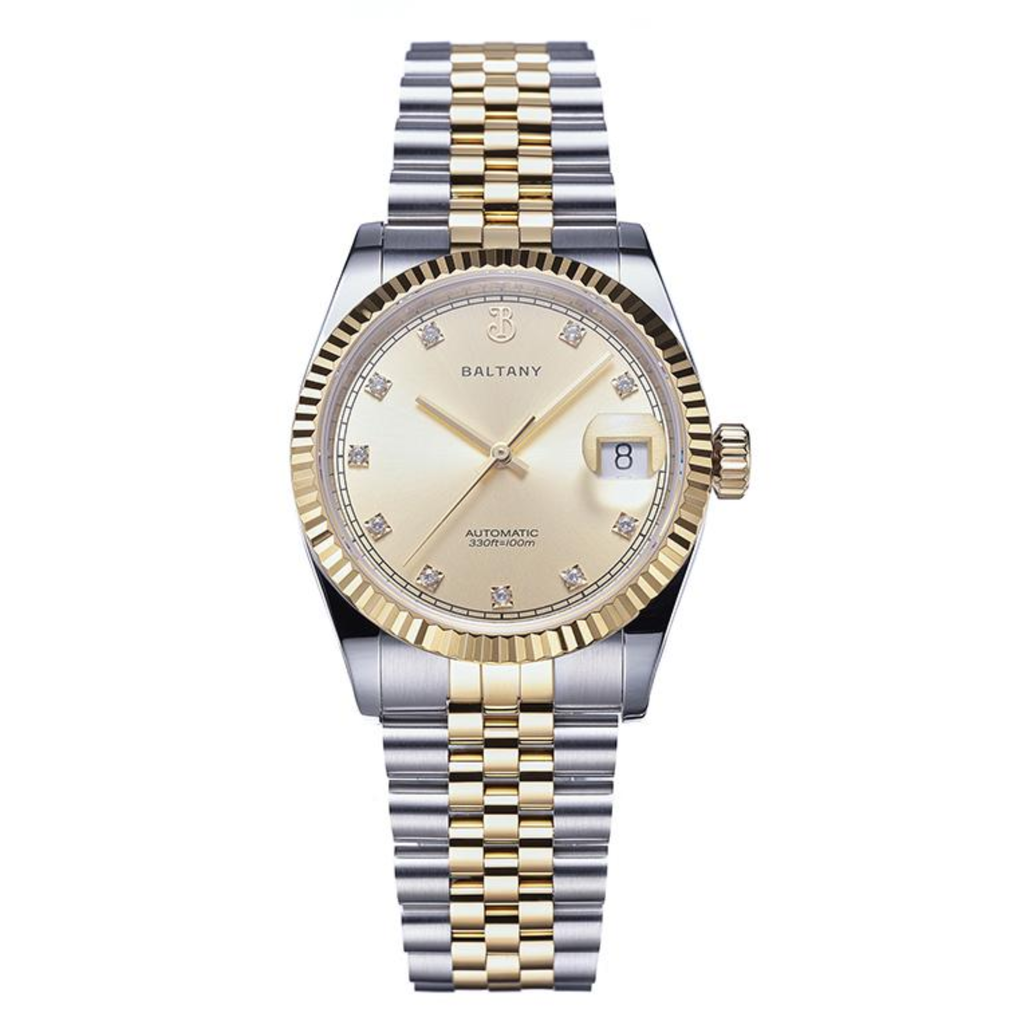 Baltany CZ Gem-Set Hour Markers 36mm DJ Homage S4129