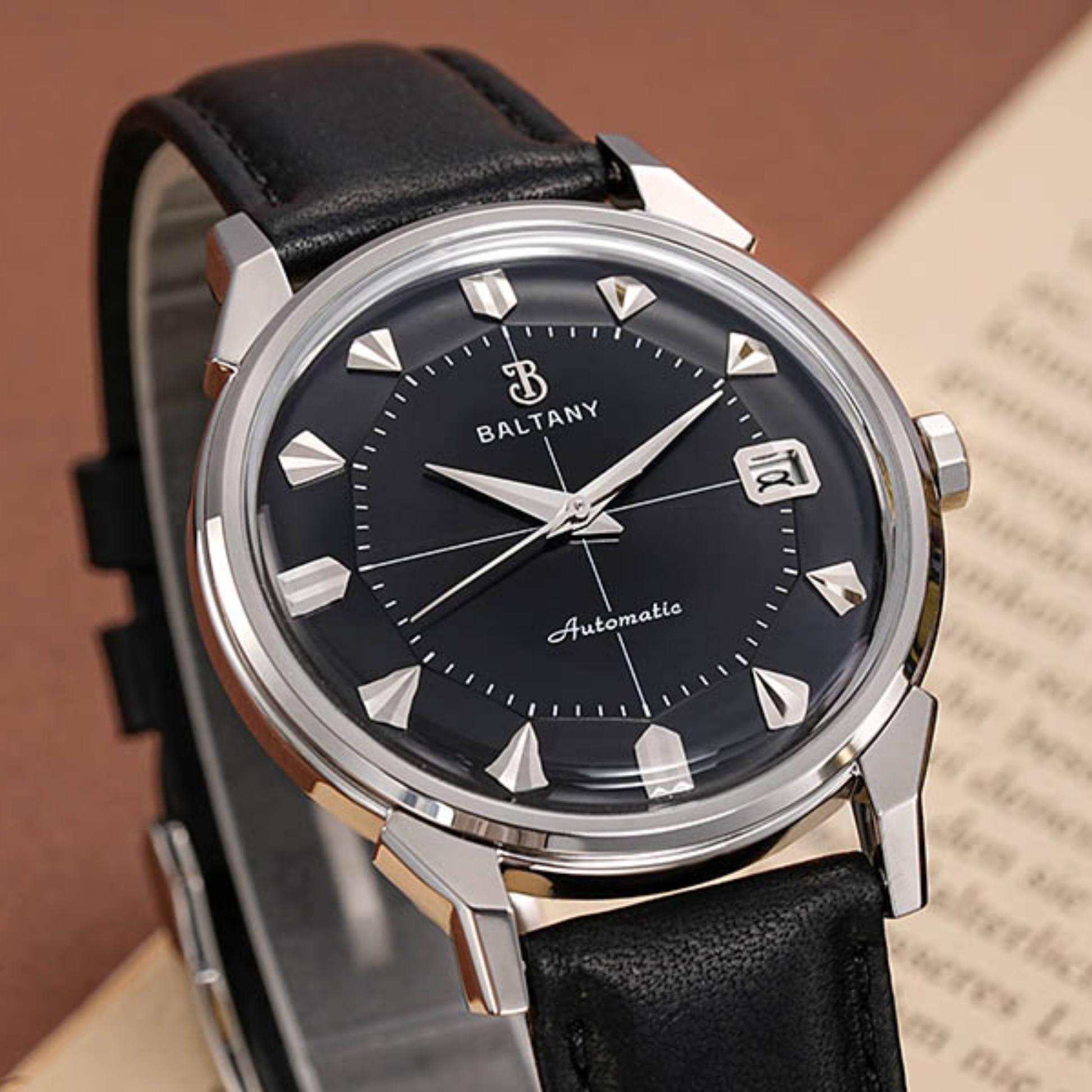 Baltany 36mm Pie-Pan Dial With Crosshair Constellation Homage Watch S4106