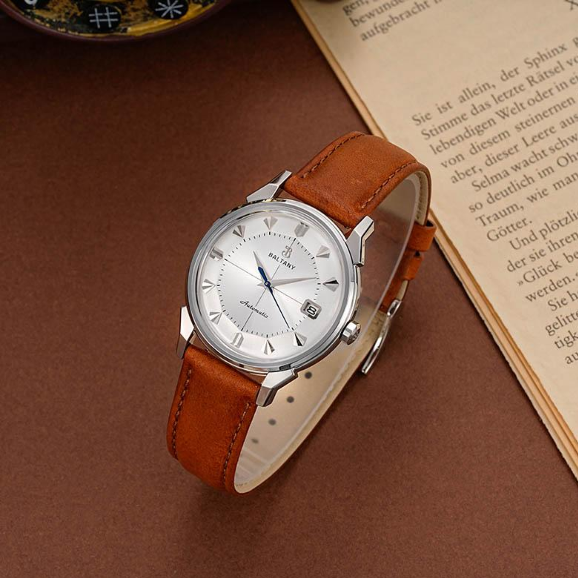 Baltany 36mm Pie-Pan Dial With Crosshair Constellation Homage Watch S4106
