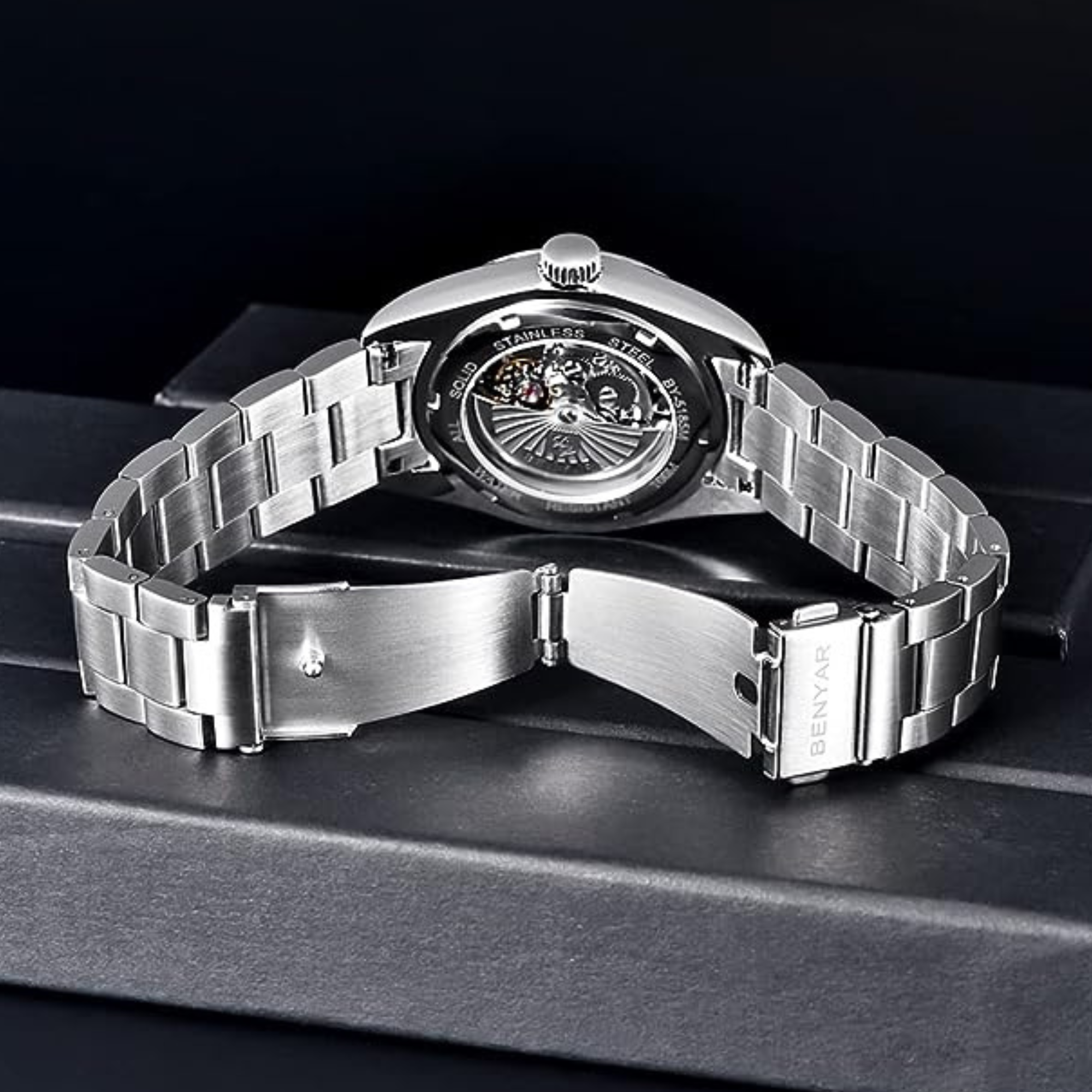 BENYAR Classic Men s Watch Stainless Steel Strap Waterproof Luminous S