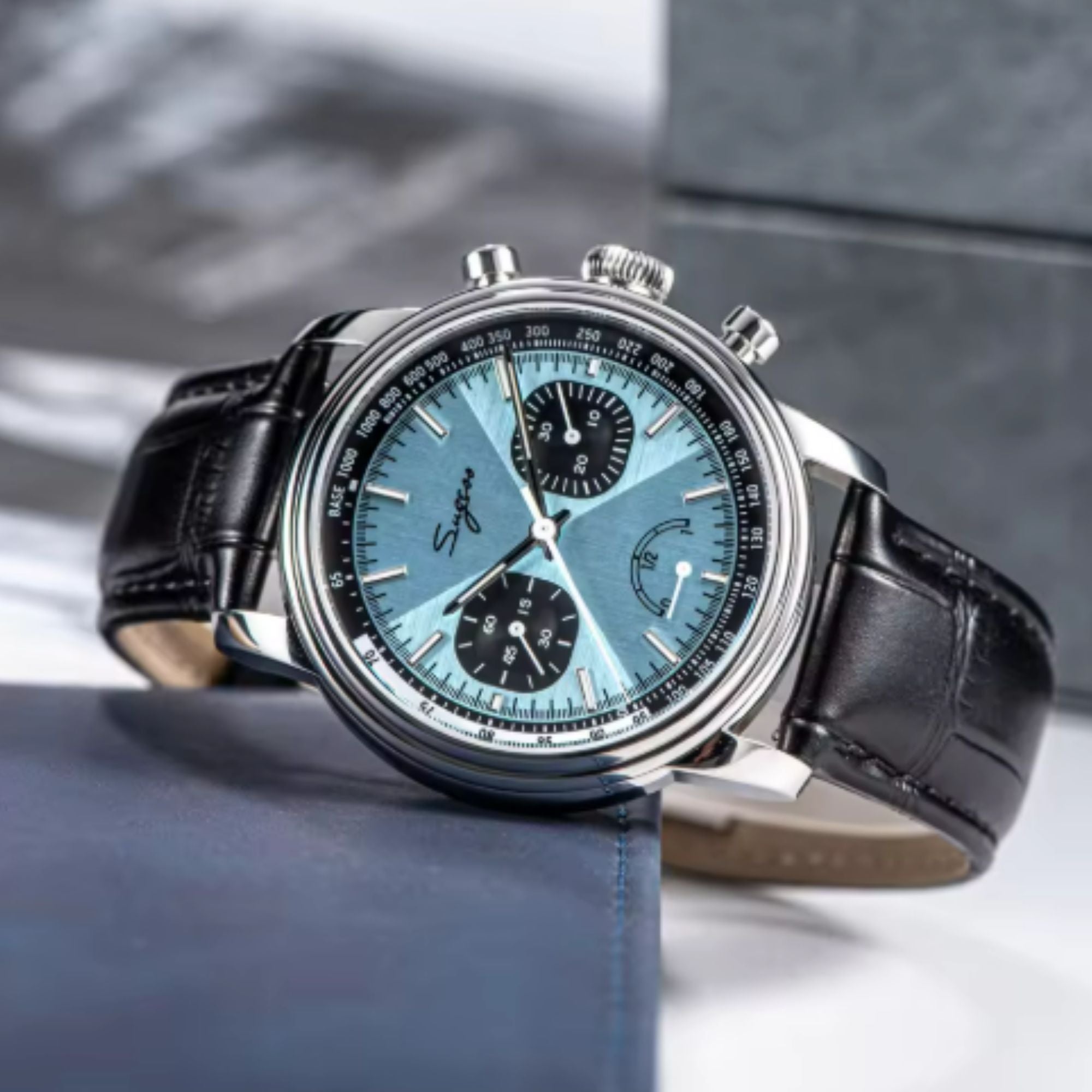 Sugess S438 with Power Reseve ST1906 Sapphire Chrono Mechanical Mens Watch