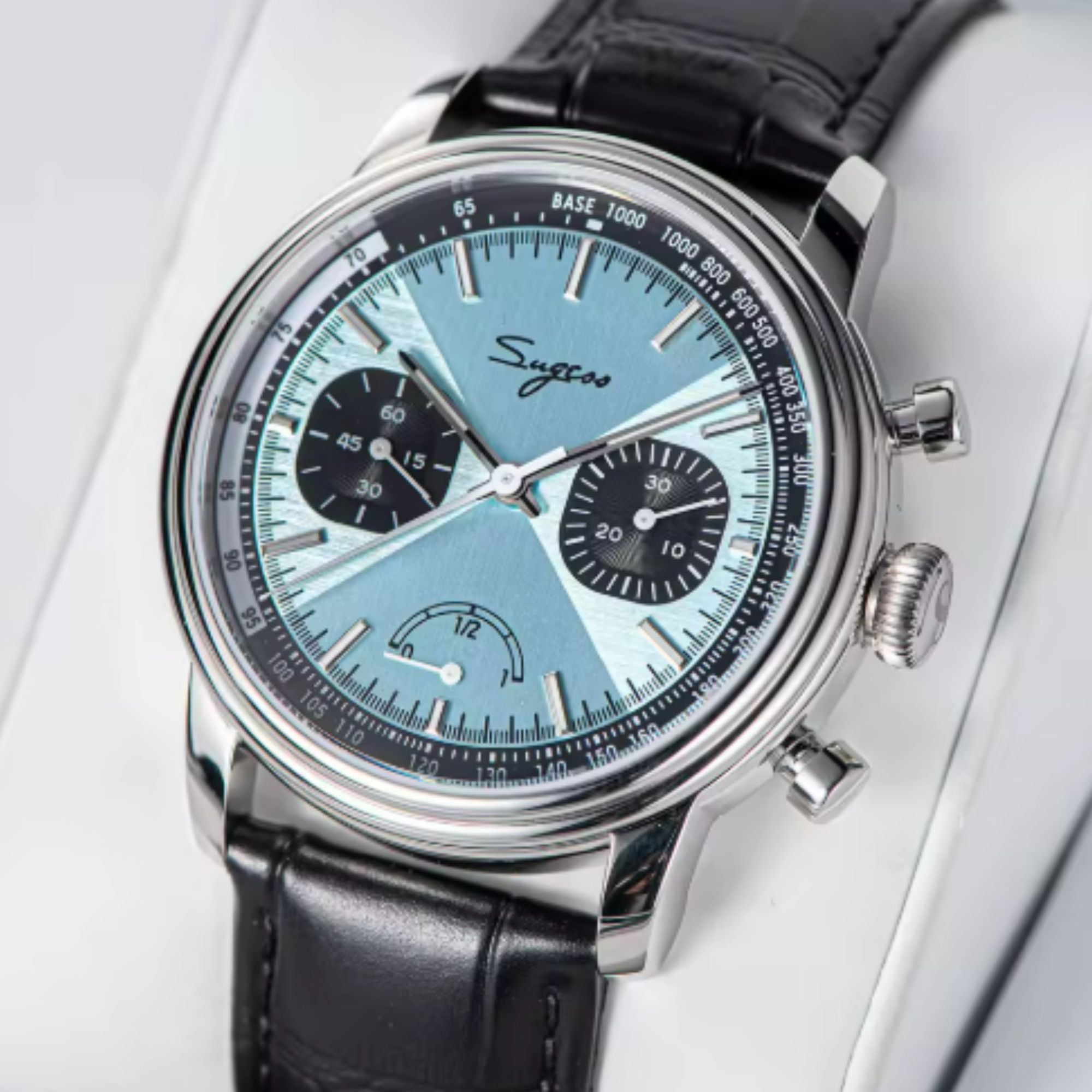 Sugess S438 with Power Reseve ST1906 Sapphire Chrono Mechanical Mens Watch