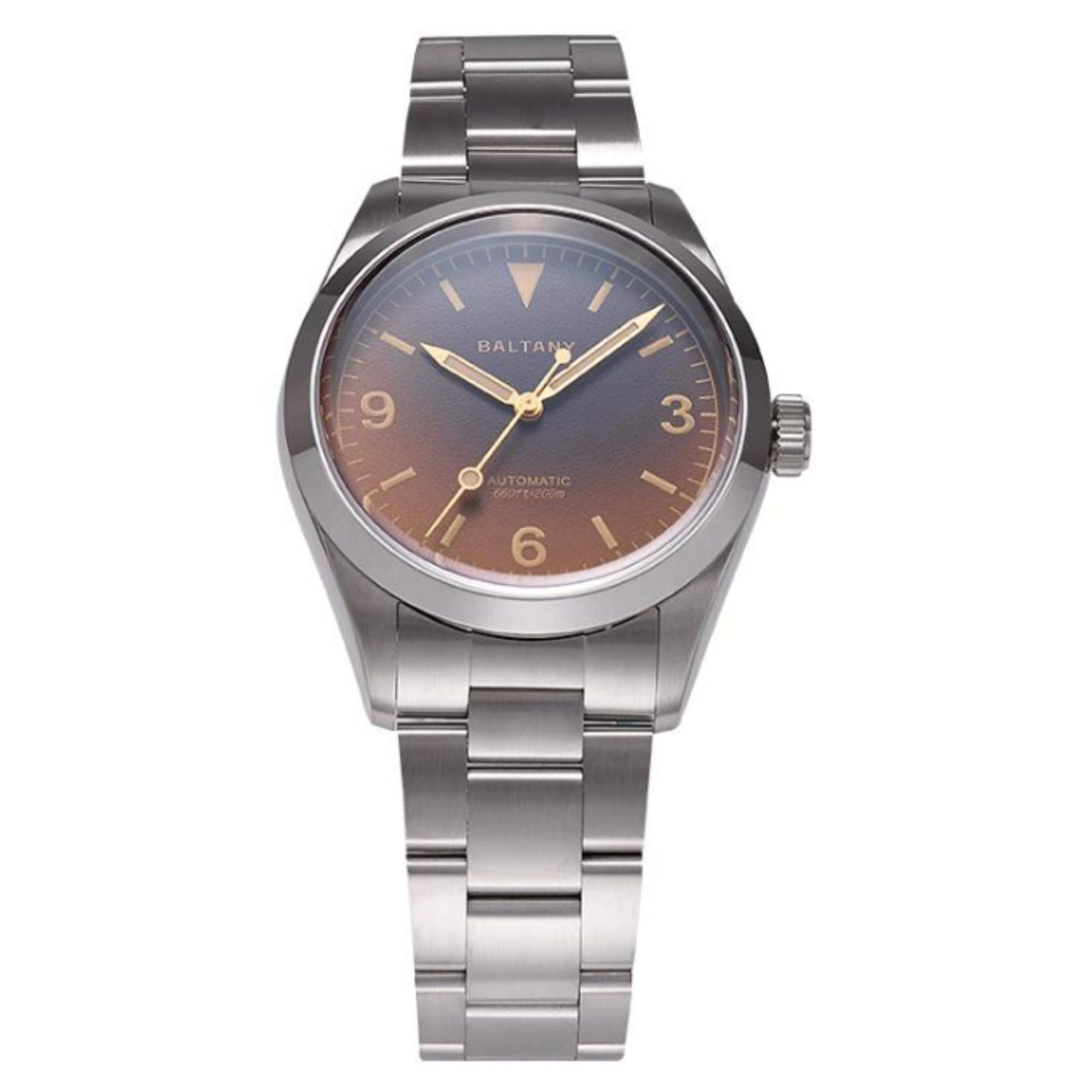 Microbrand Timepiece Distressed Hands 39mm Explorer S4091B - Seiko NH38 Movement