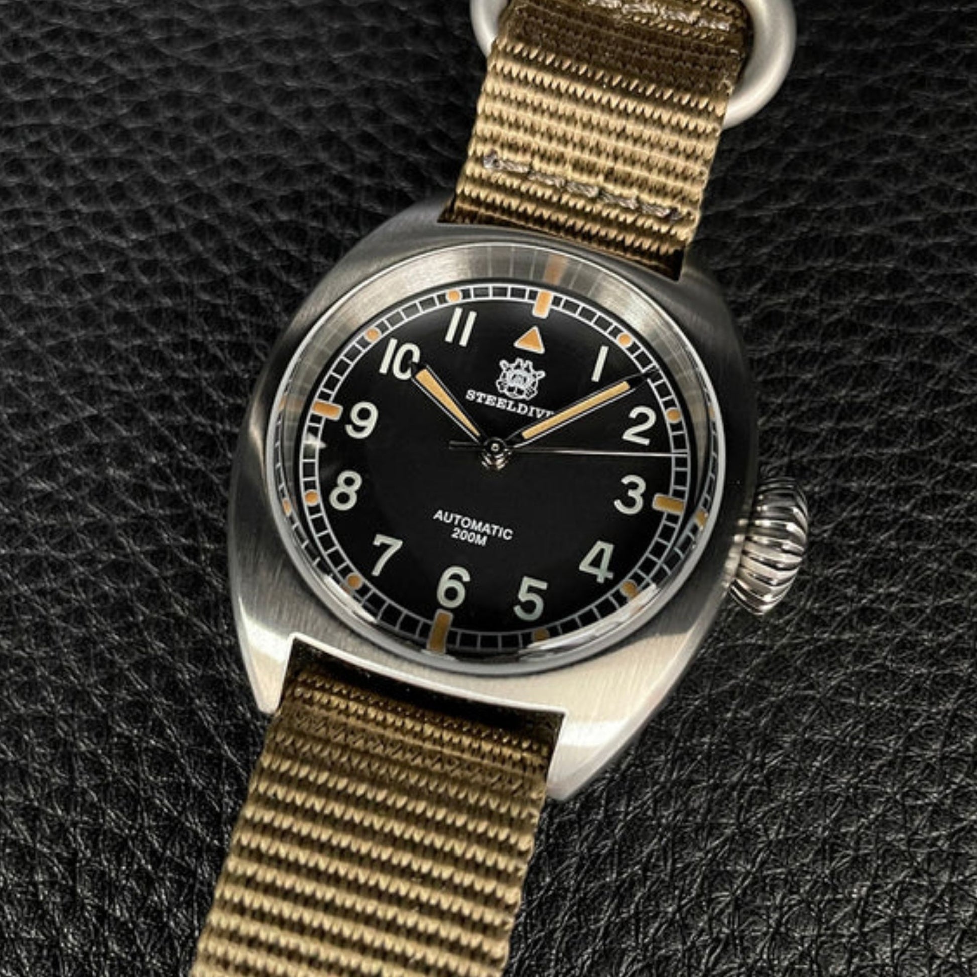 Steeldive SD1907 Automtic British Military W10 Field Watch
