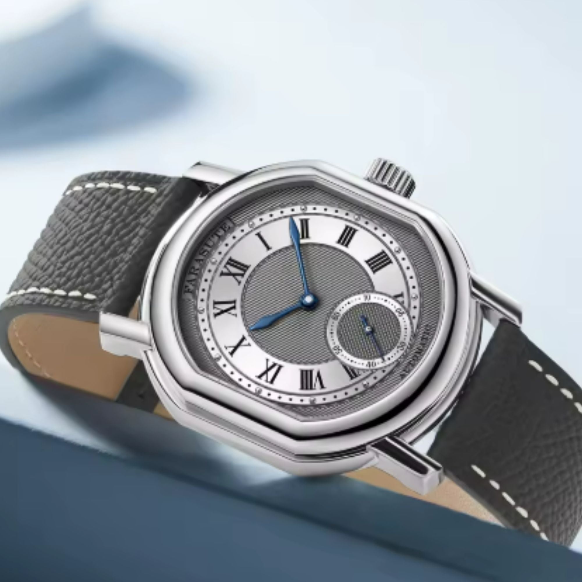 FARASUTE 38mm Luxury Retro Men's Watch Peacock Custom Mechanical Movement 5ATM Waterproof Sapphire Men's Watch