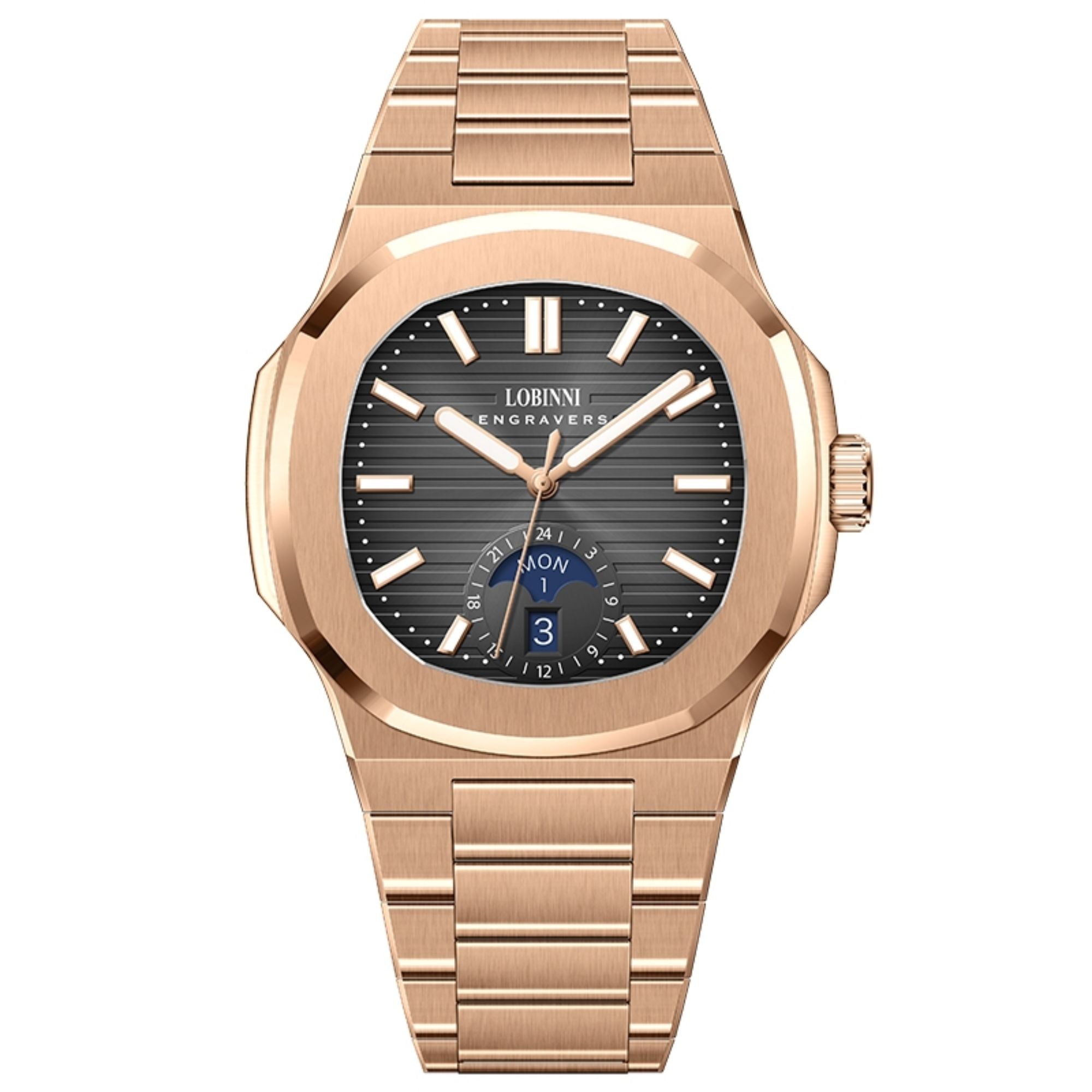 LOBINNI Stainless Steel Business Automatic Watch for Men