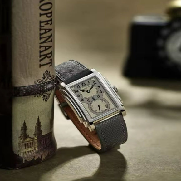 FARASUTE Men Automatic Watch Luxury Watches Rectangle Mechanical Wristwatch Sapphire crystal with Small Second Dial