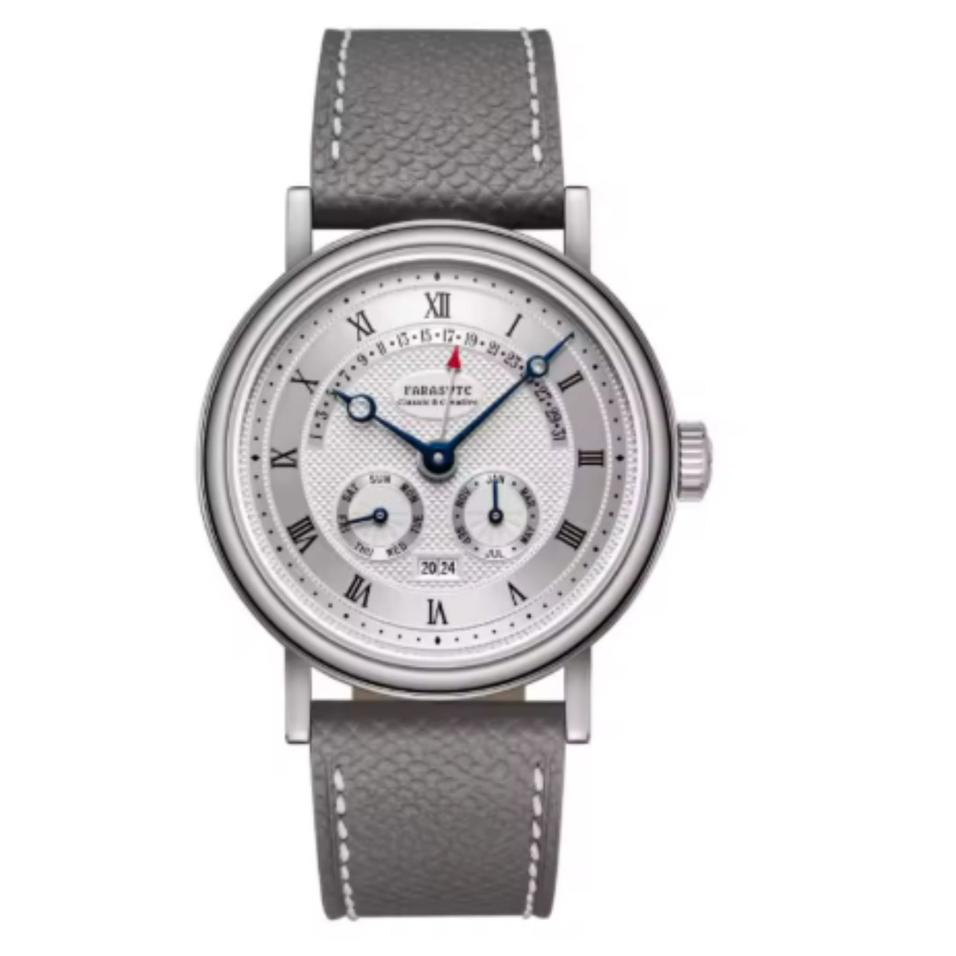 FARASUTE Mens Automatic 38mm Vintage Mechanical Wristwatch Sapphire crystal Multifunction Flyback Function Year Month Week