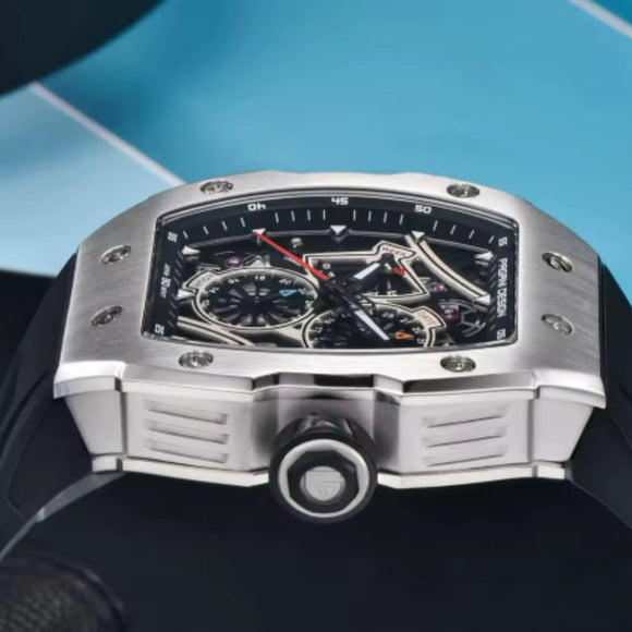 Pagani Design PD-YS012 Tonneau Watch Men's 41MM 50M Japan VH88 Quartz Watch Sapphire Crystal Stainless Steel