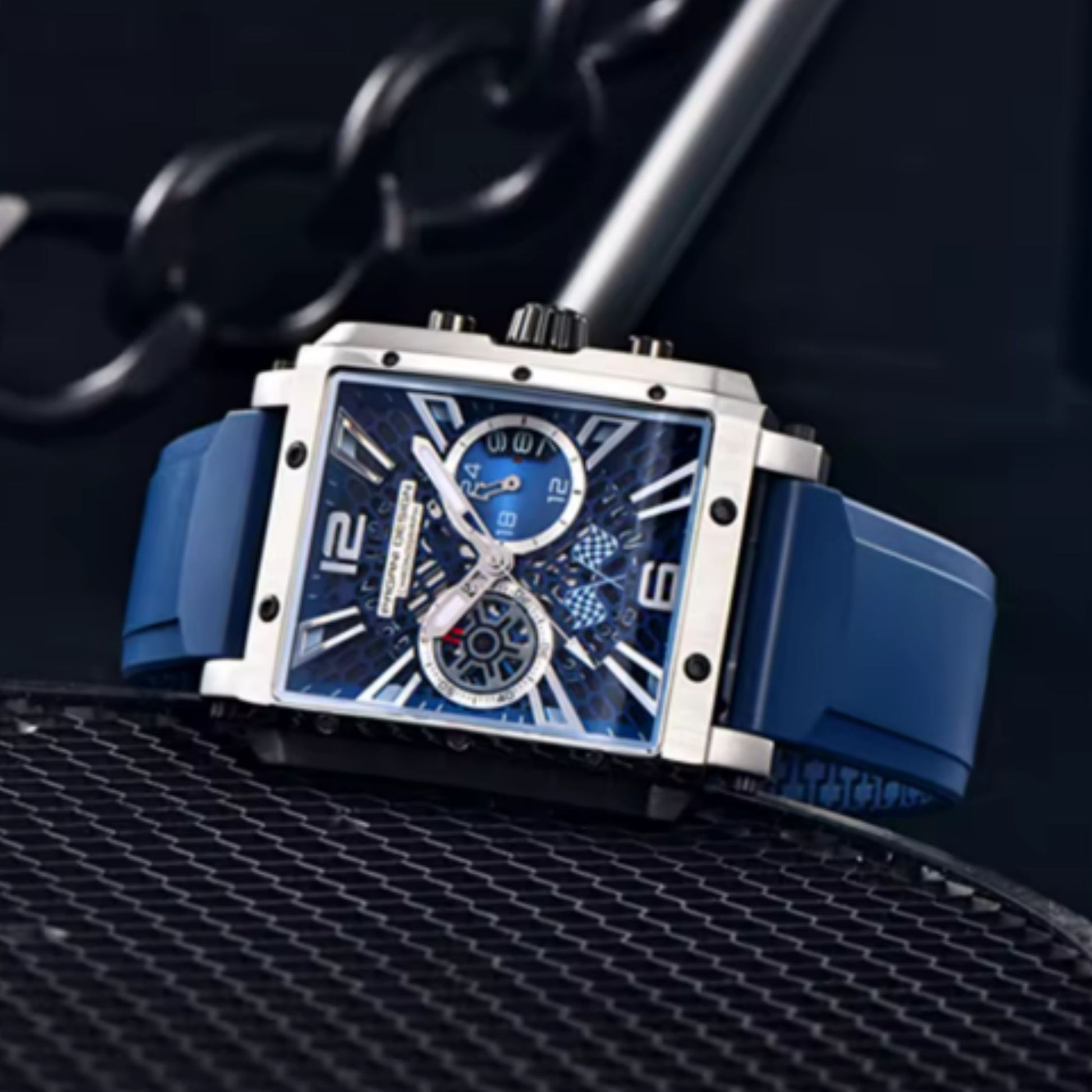 Pagani Design PD-1725 Racing Series Skeleton Design Men's 50M Waterproof Chronograph Japan VK64 Quartz Watch 40MM Sapphire Crystal Sports Watch