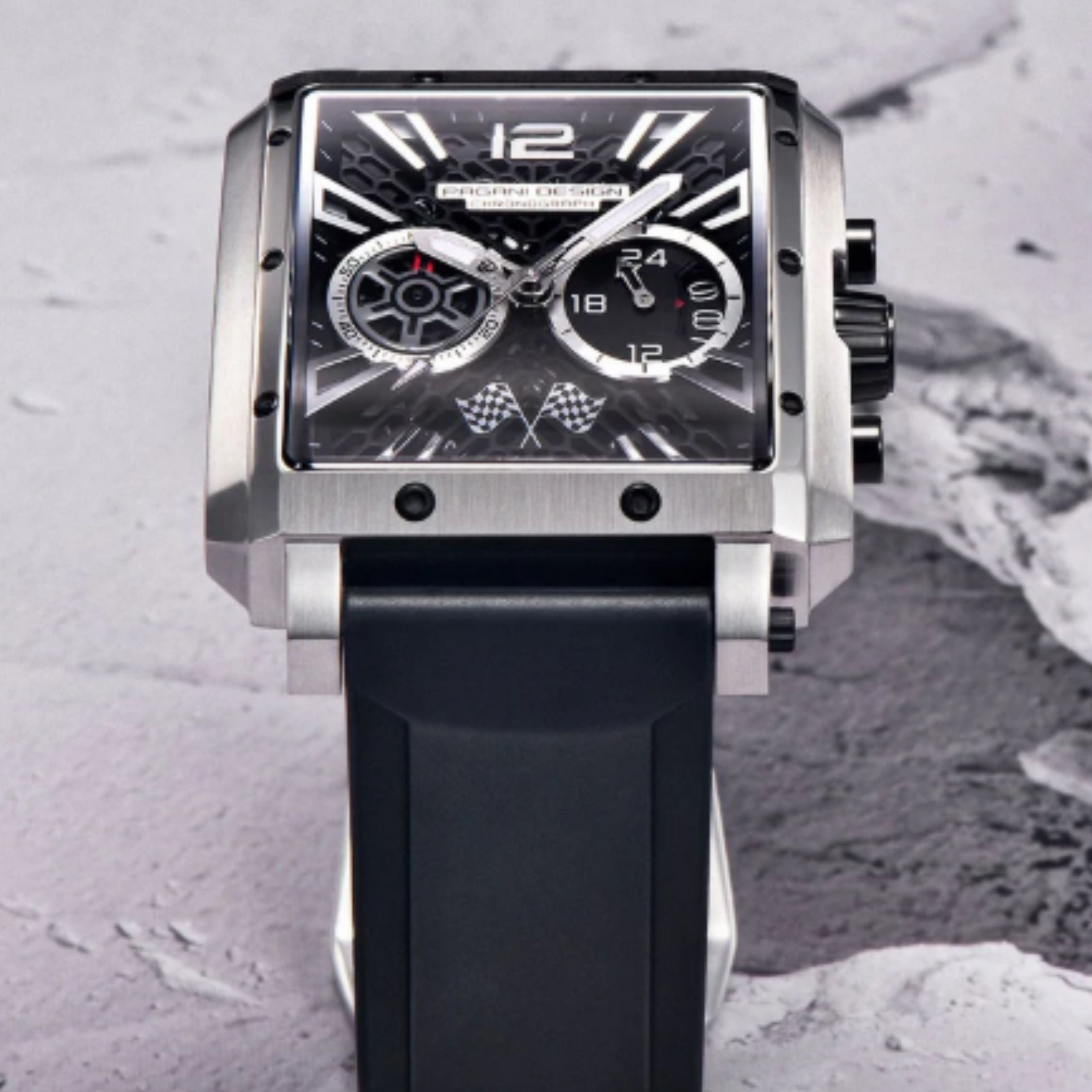 Pagani Design PD-1725 Racing Series Skeleton Design Men's 50M Waterproof Chronograph Japan VK64 Quartz Watch 40MM Sapphire Crystal Sports Watch