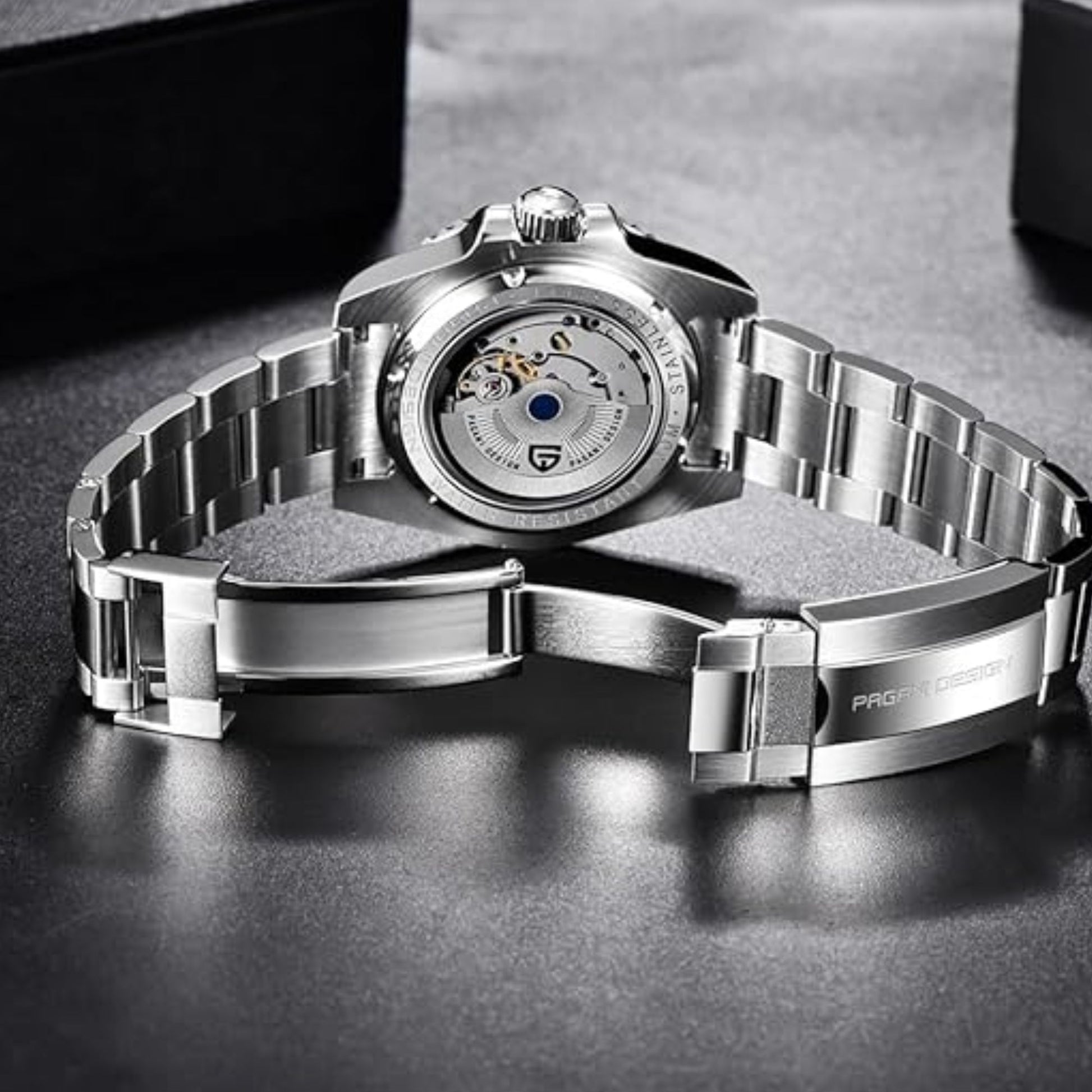 Pagani Design PD-1662 Waterproof Mechanical Automatic Watch Stainless Steel Men's 40MM Watch - Bruce Wayne