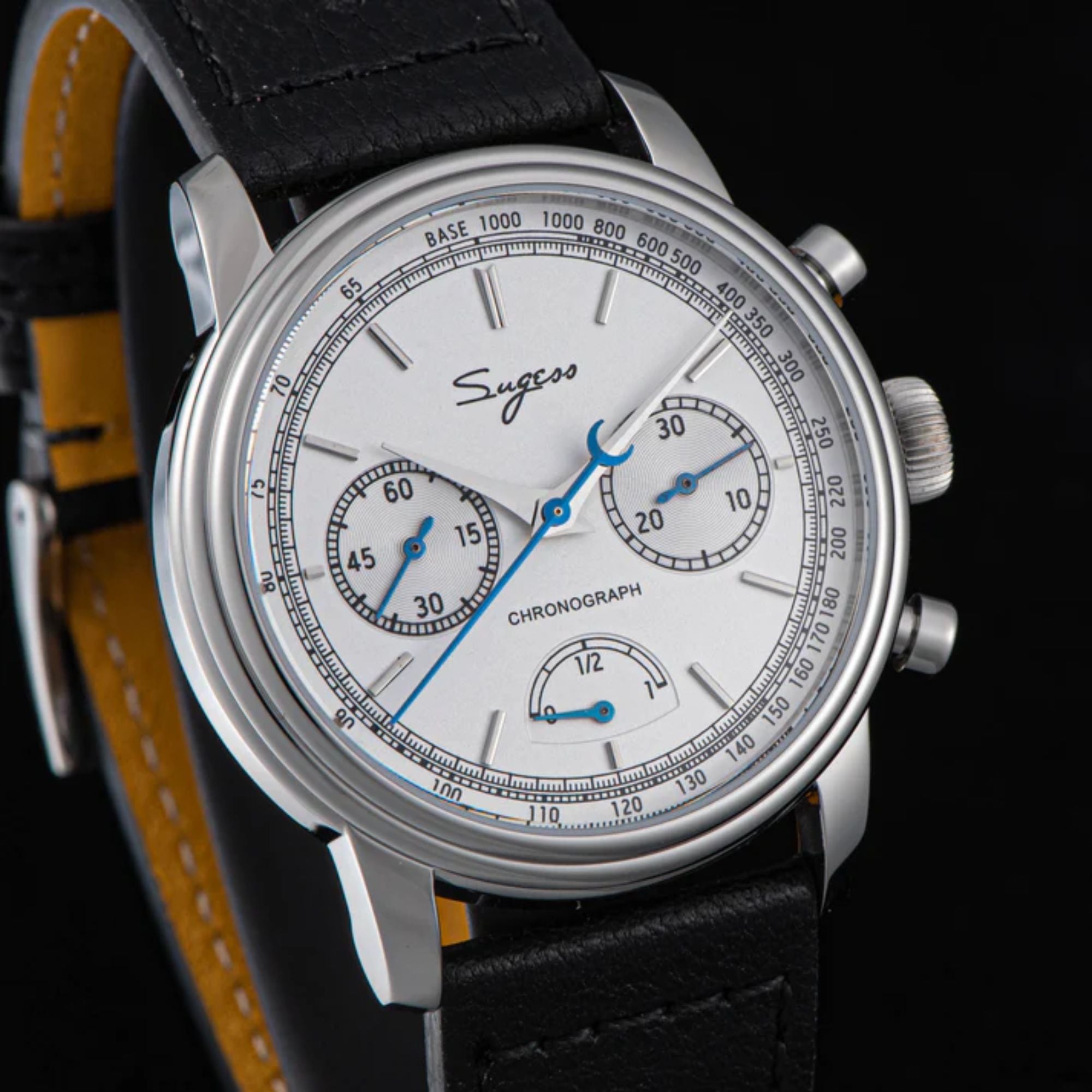 Sugess S438 with Power Reseve ST1906 Sapphire Chrono Mechanical Mens Watch