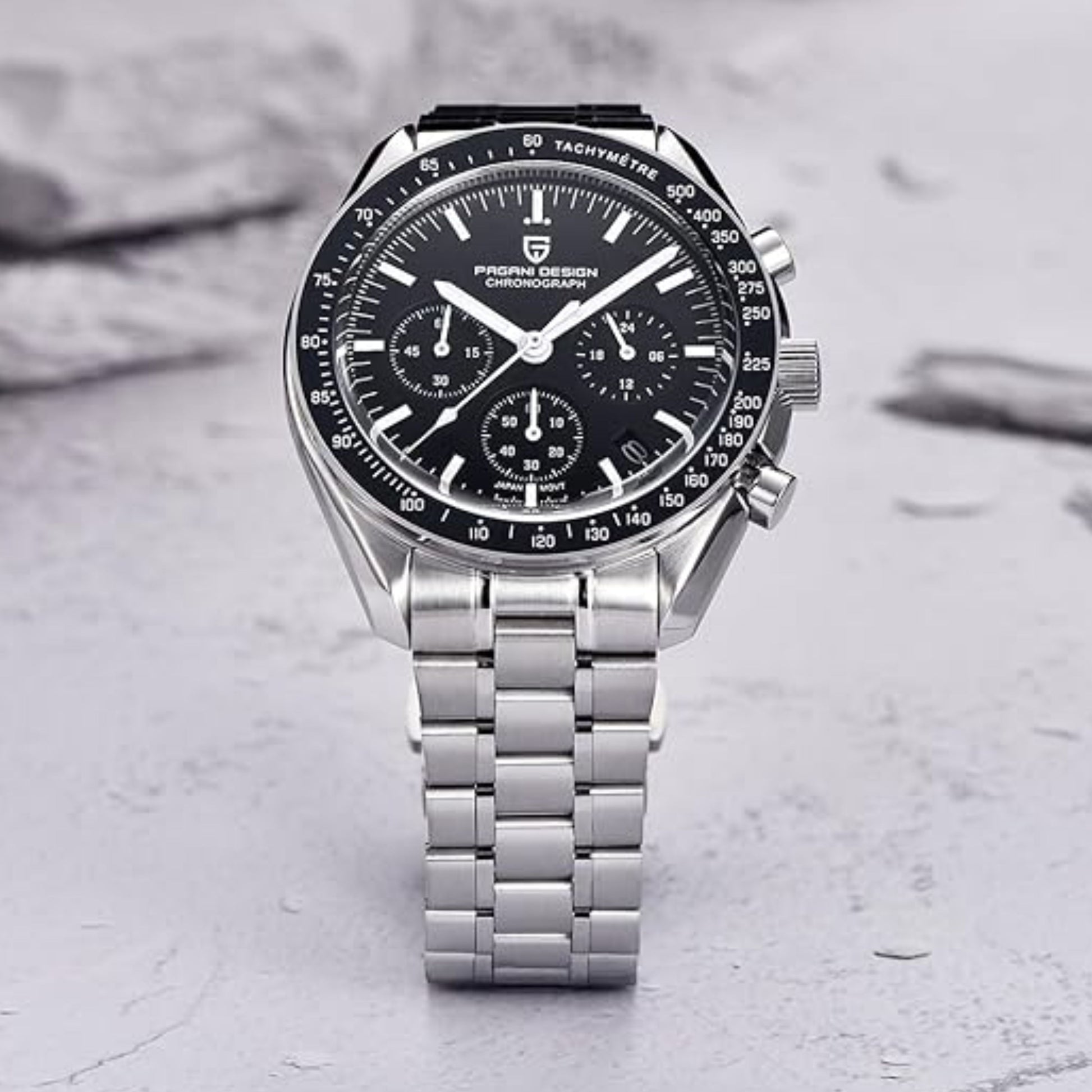Pagani Design PD-1701 40mm Mens Waterproof Watch with Seiko VK-63 Movement "The Moon Watch"