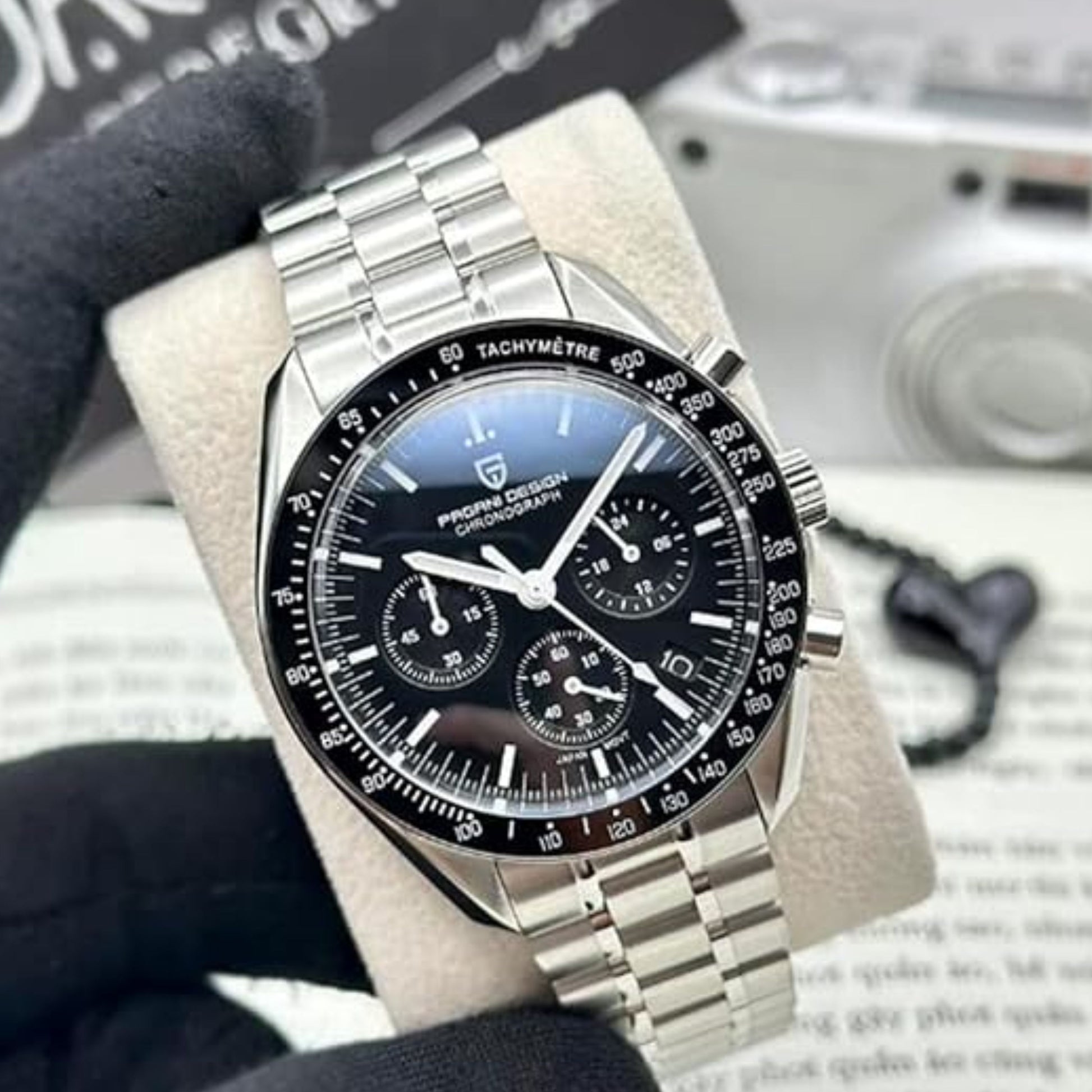 Pagani Design PD-1701 40mm Mens Waterproof Watch with Seiko VK-63 Movement "The Moon Watch"