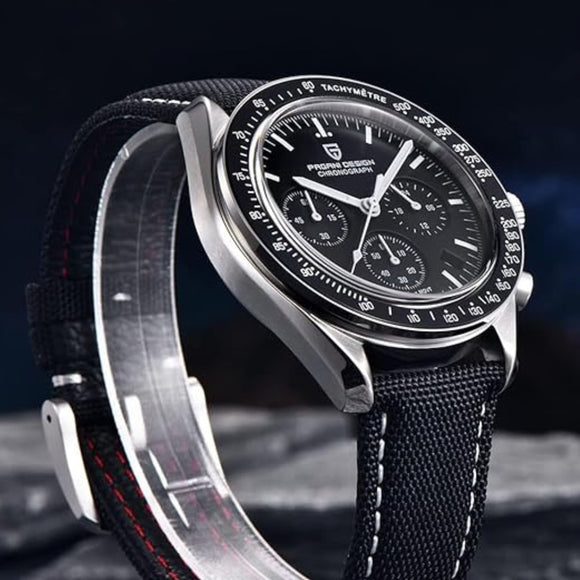 Pagani Design PD-1701 40mm Mens Waterproof Watch with Seiko VK-63 Movement (Speedmaster) 