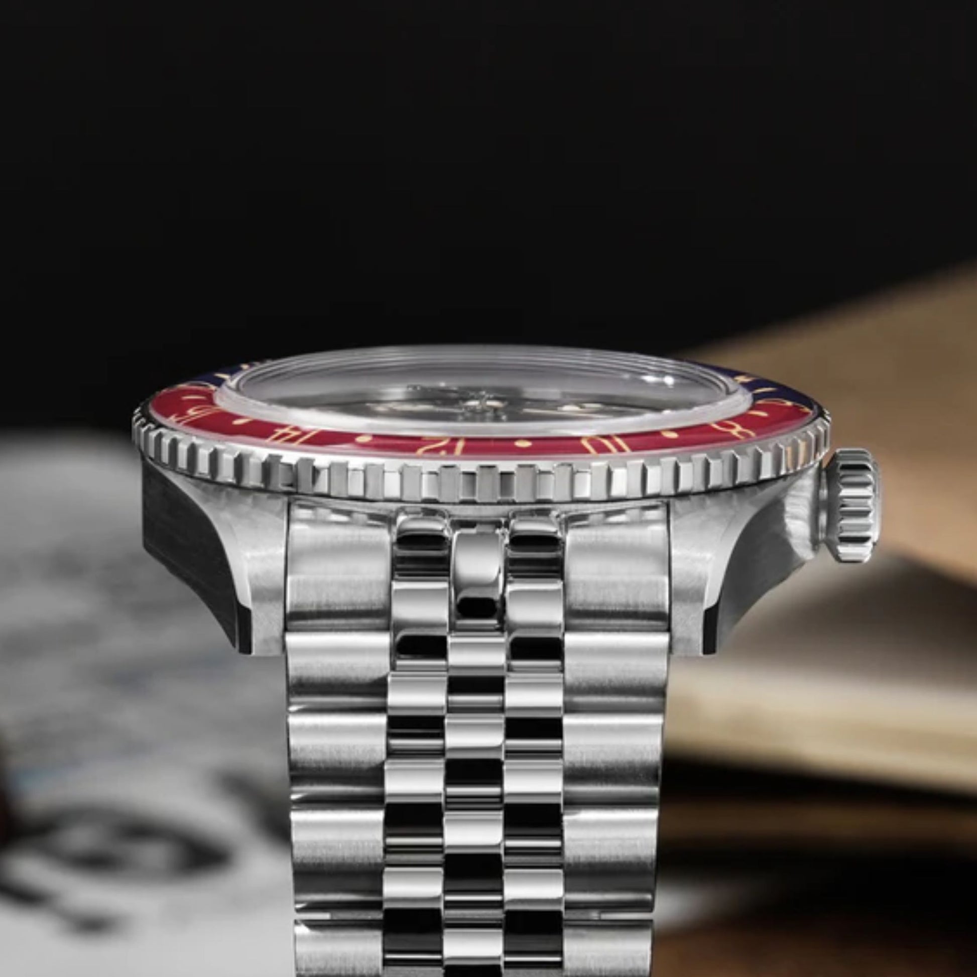 Watchdives WD6542 38mm GMT Men Watch Benz Hands