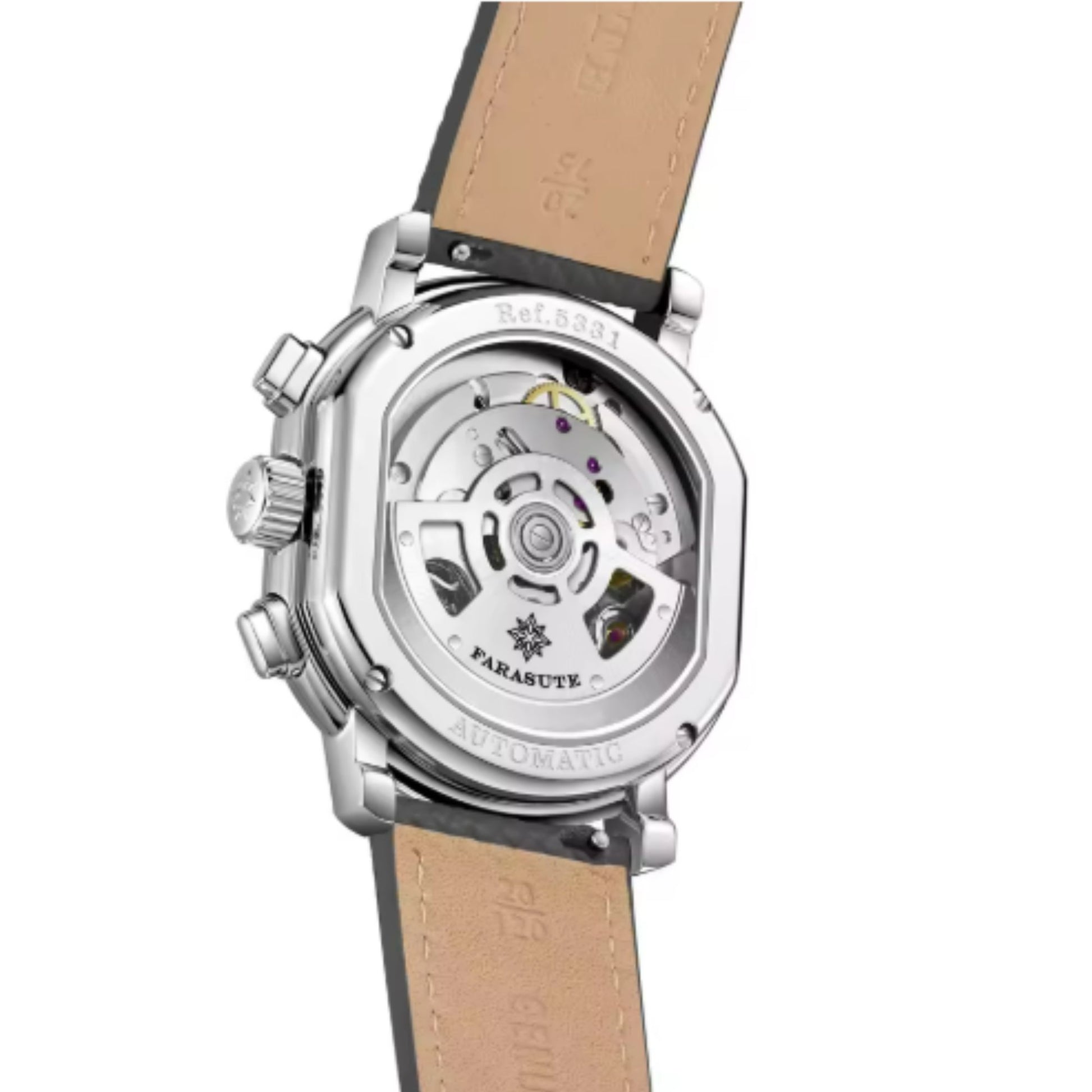 FARASUTE New 38mm Chronograph Peacock 4801 Custom Mechanical Movement 5ATM Waterproof Sapphire Tribute Series Men Watch