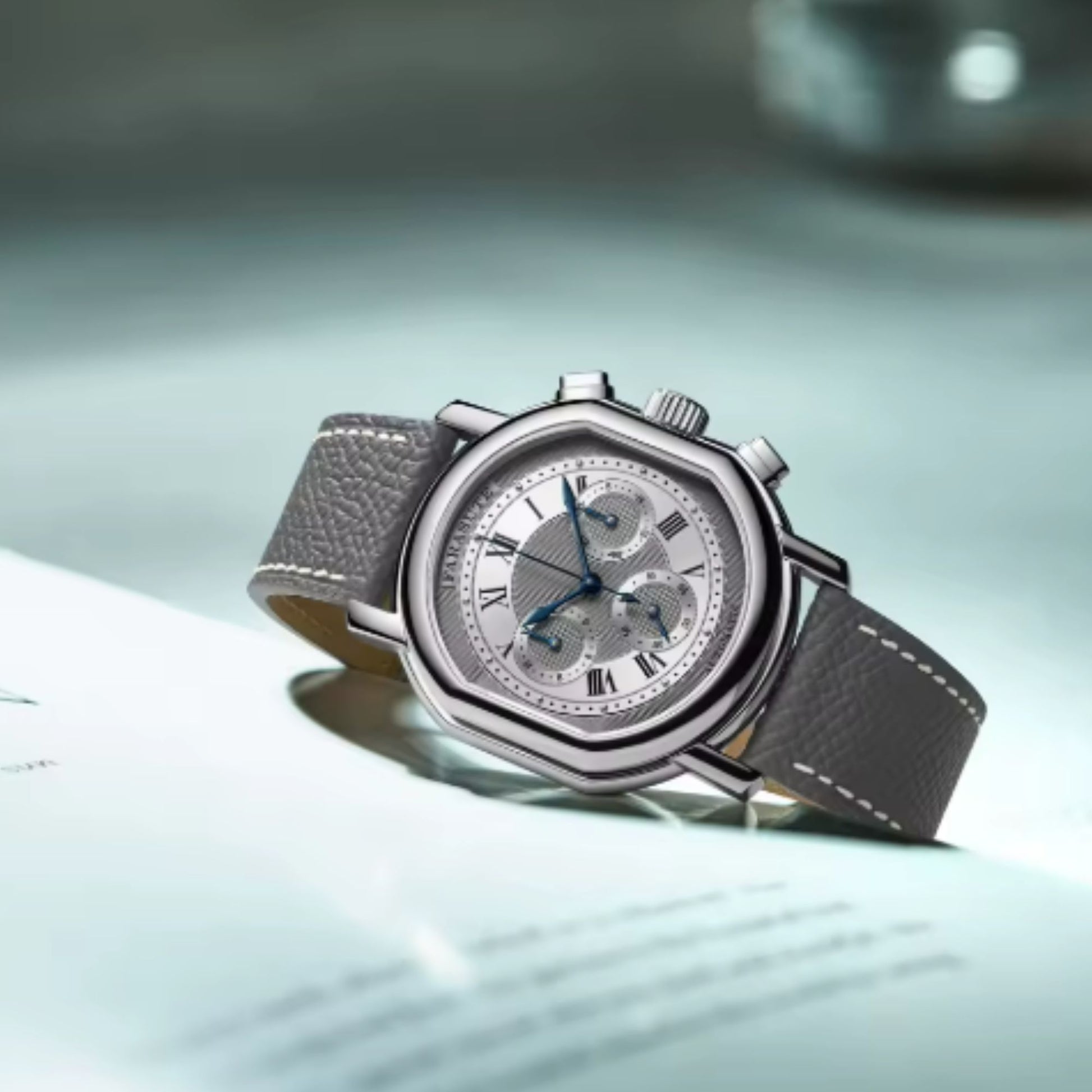 FARASUTE New 38mm Chronograph Peacock 4801 Custom Mechanical Movement 5ATM Waterproof Sapphire Tribute Series Men Watch