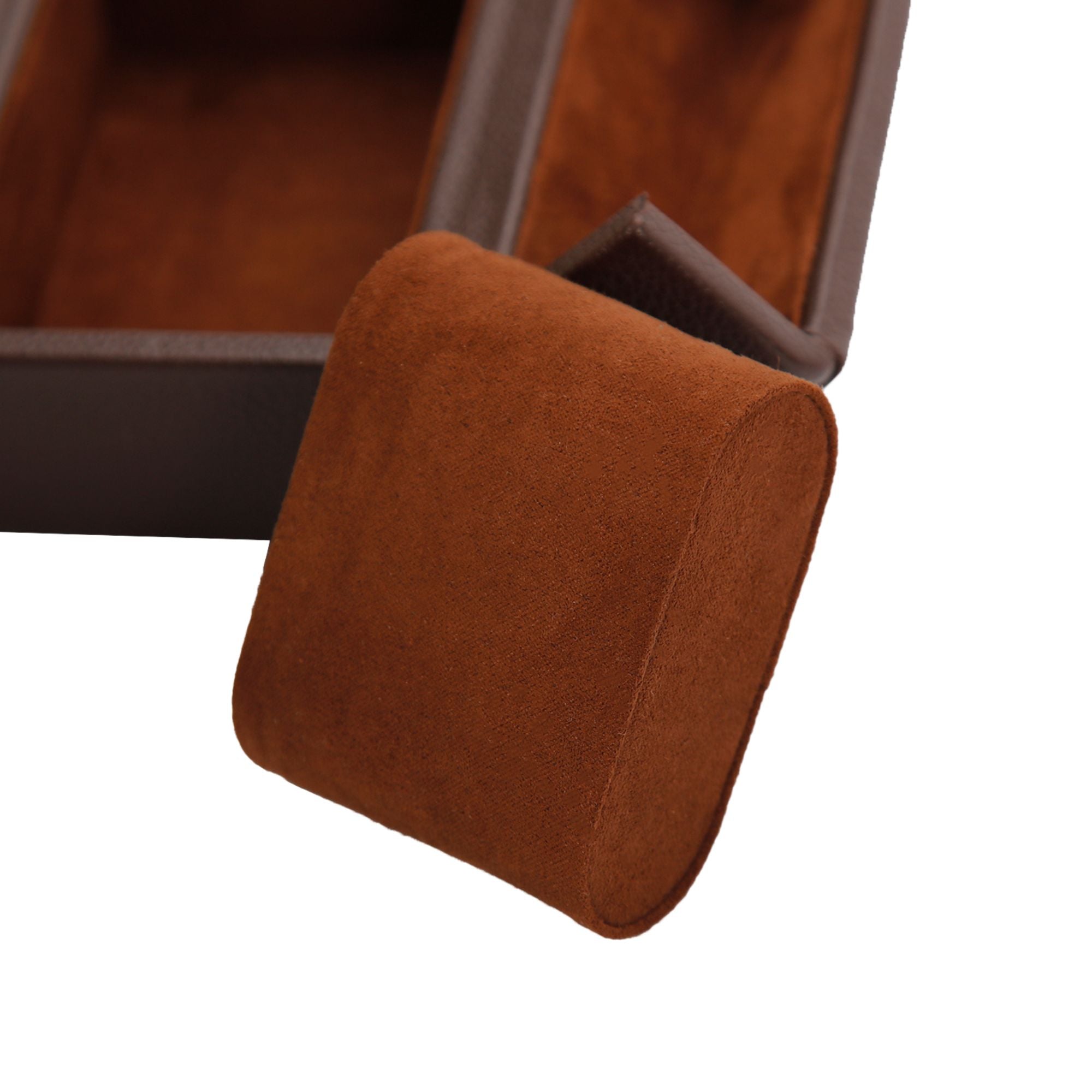 Dream Watches Premium Double Folding Leather Watch Case | Removable Cushion | Dual Shade | Suede Lined