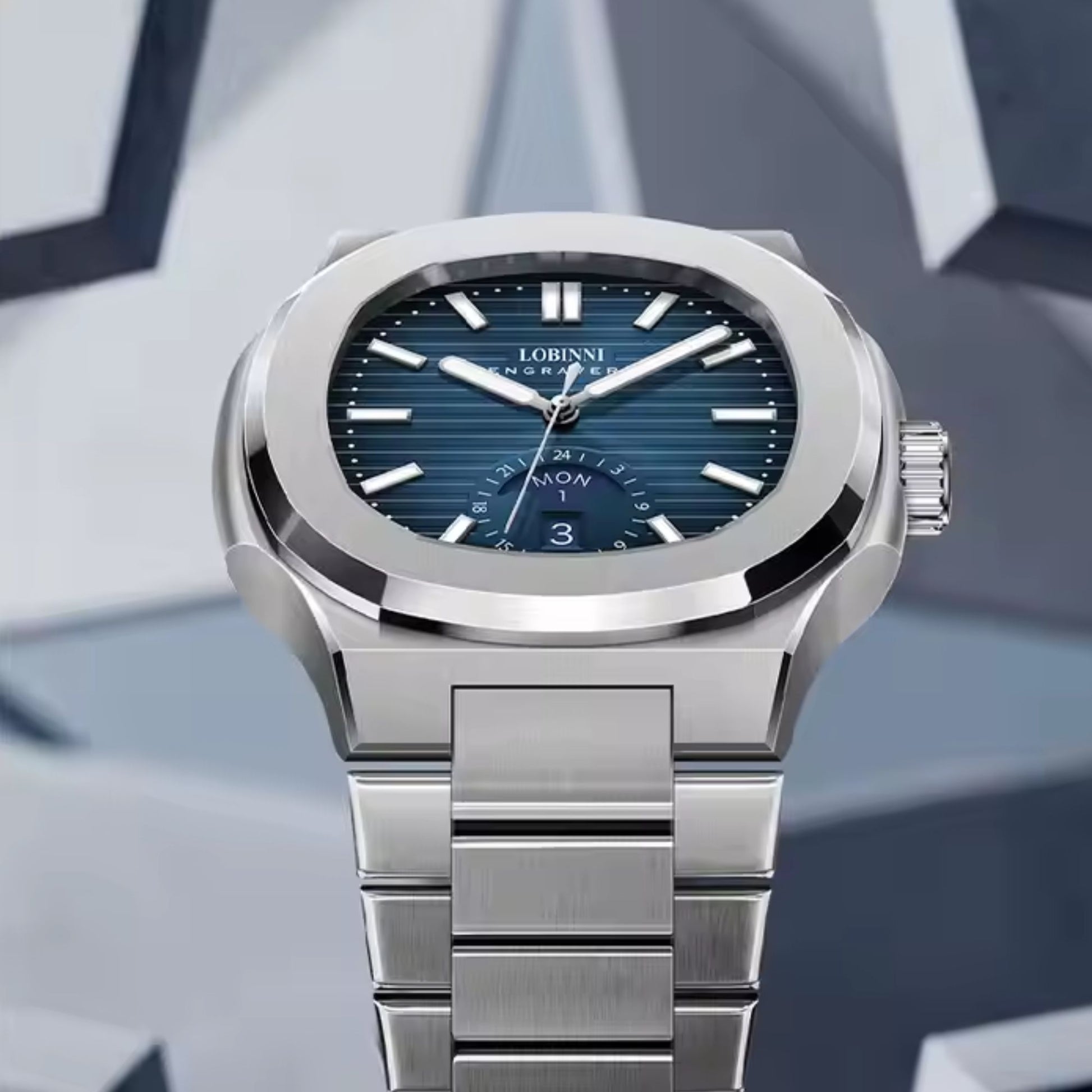 LOBINNI Stainless Steel Business Automatic Watch for Men