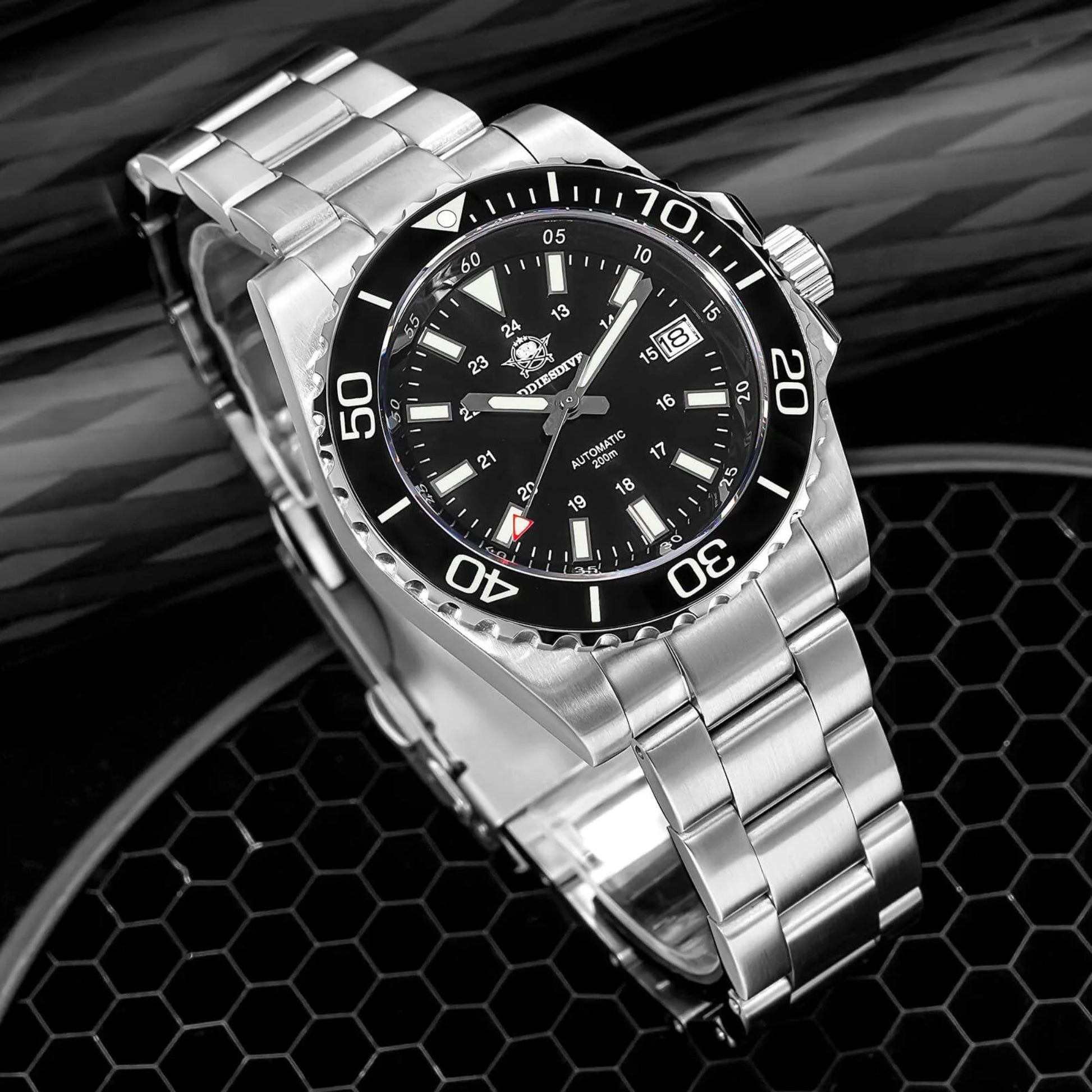 ADDIESDIVE Retro Baton Hand Sub NH35 Dive Watch AD2086