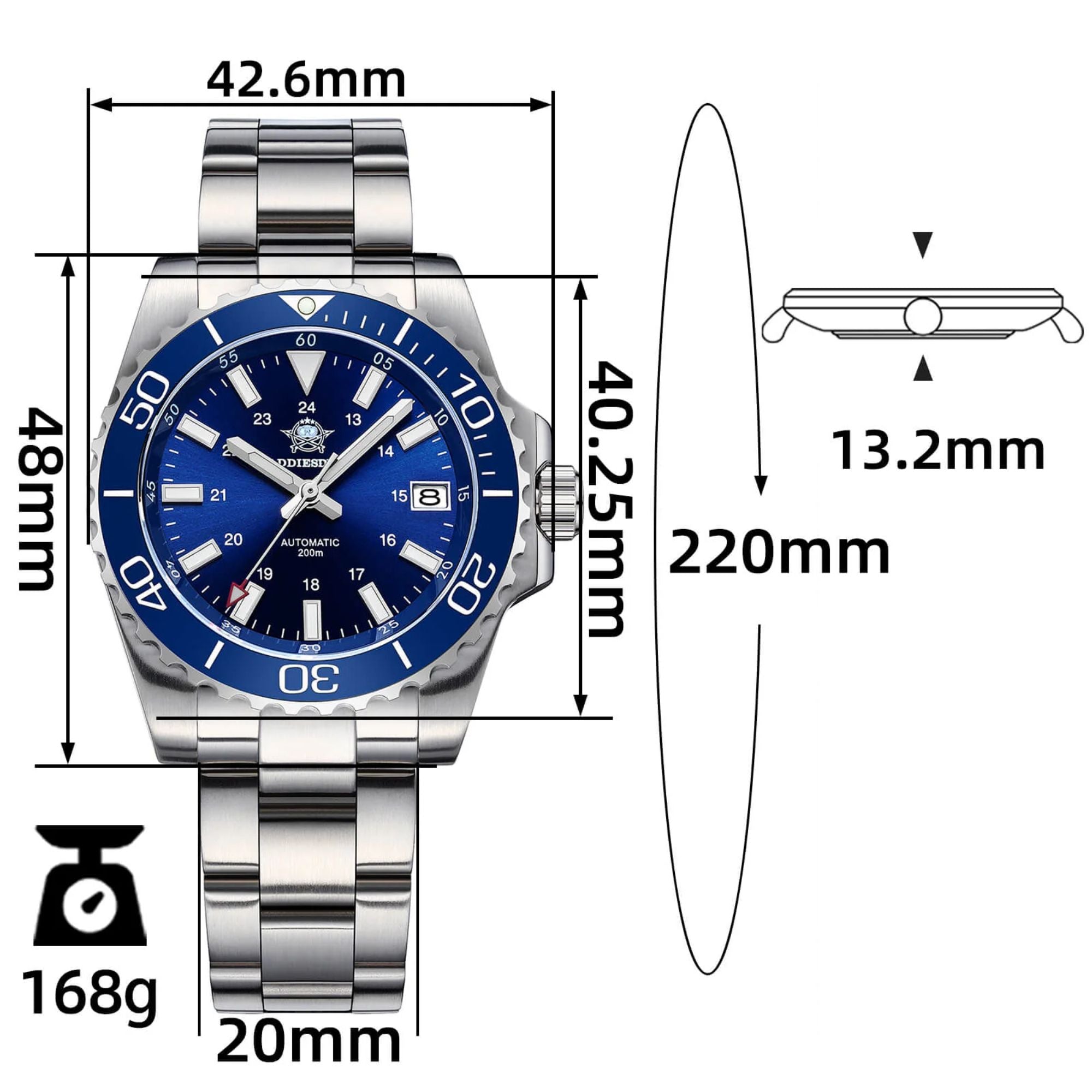 ADDIESDIVE Retro Baton Hand Sub NH35 Dive Watch AD2086