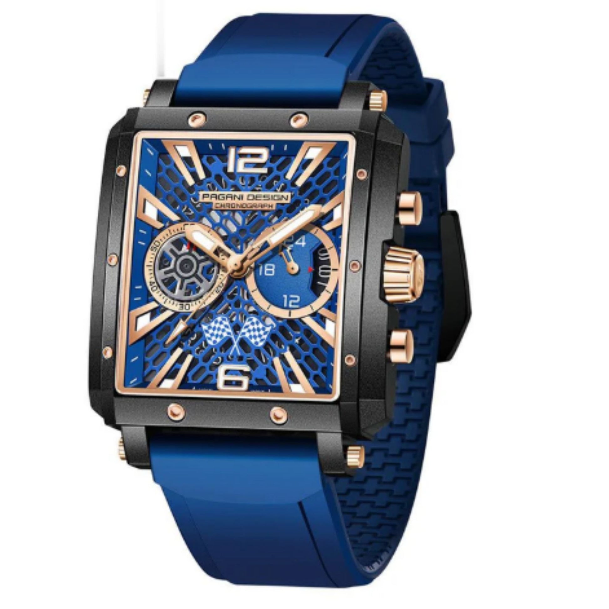 Pagani Design PD-1725 Racing Series Skeleton Design Men's 50M Waterproof Chronograph Japan VK64 Quartz Watch 40MM Sapphire Crystal Sports Watch
