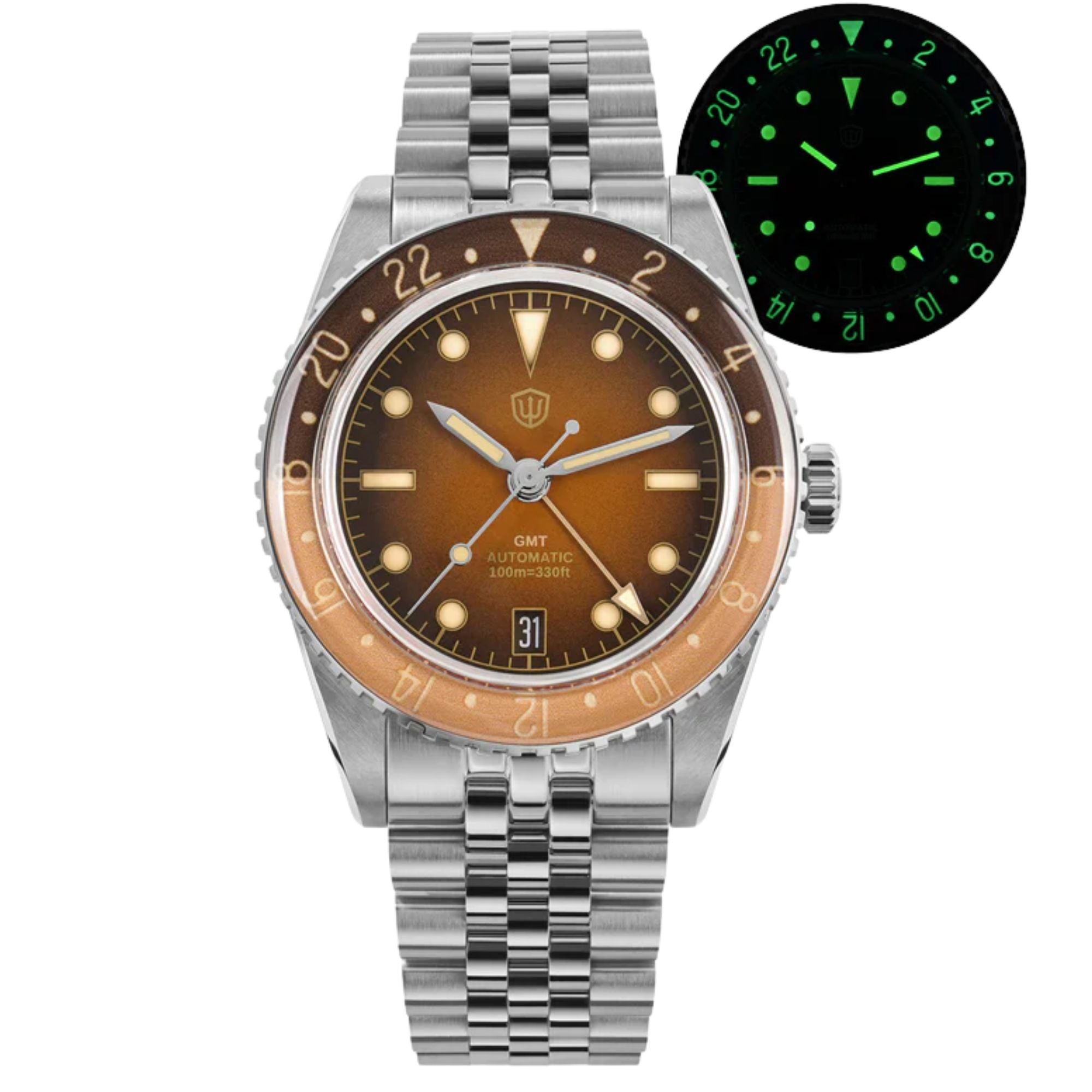 Watchdives WD6542 38mm GMT Men Watch