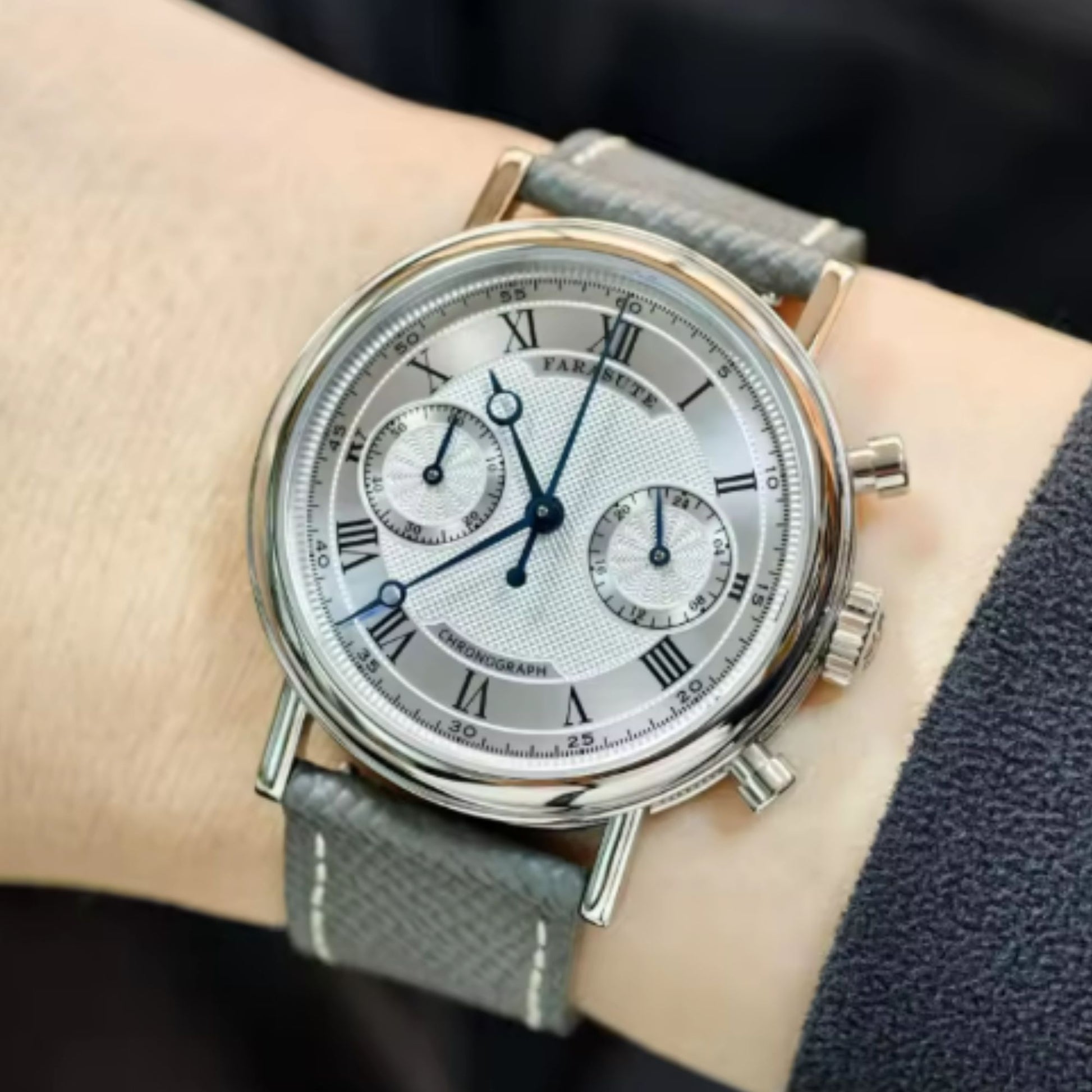 FARASUTE Men's Watch with Seiko VK64 Movement Sapphire Crystal NL-007