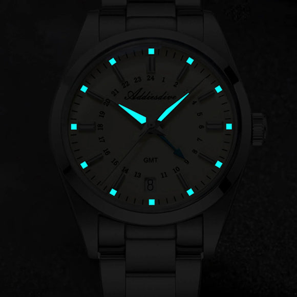 ADDIESDIVE Elegance Collection GMT Quartz Watch AD2065 - Swiss movement