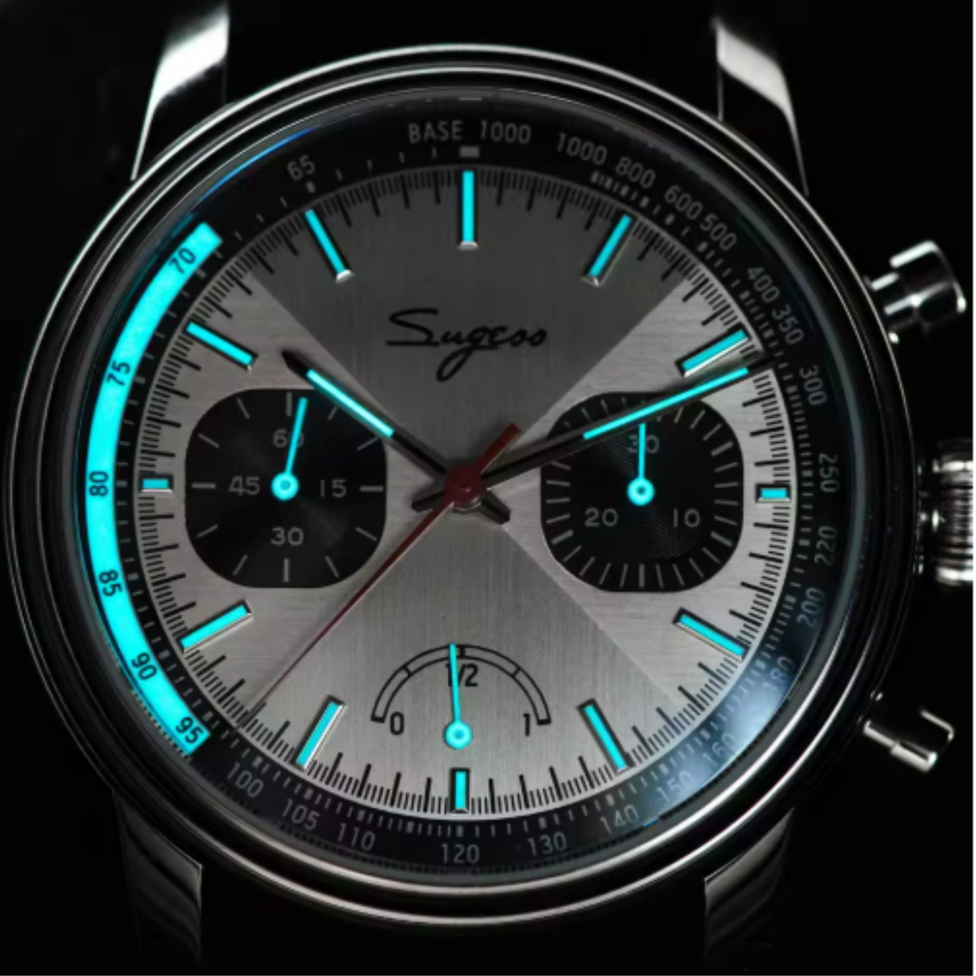 Sugess S438 with Power Reseve ST1906 Sapphire Chrono Mechanical Mens Watch