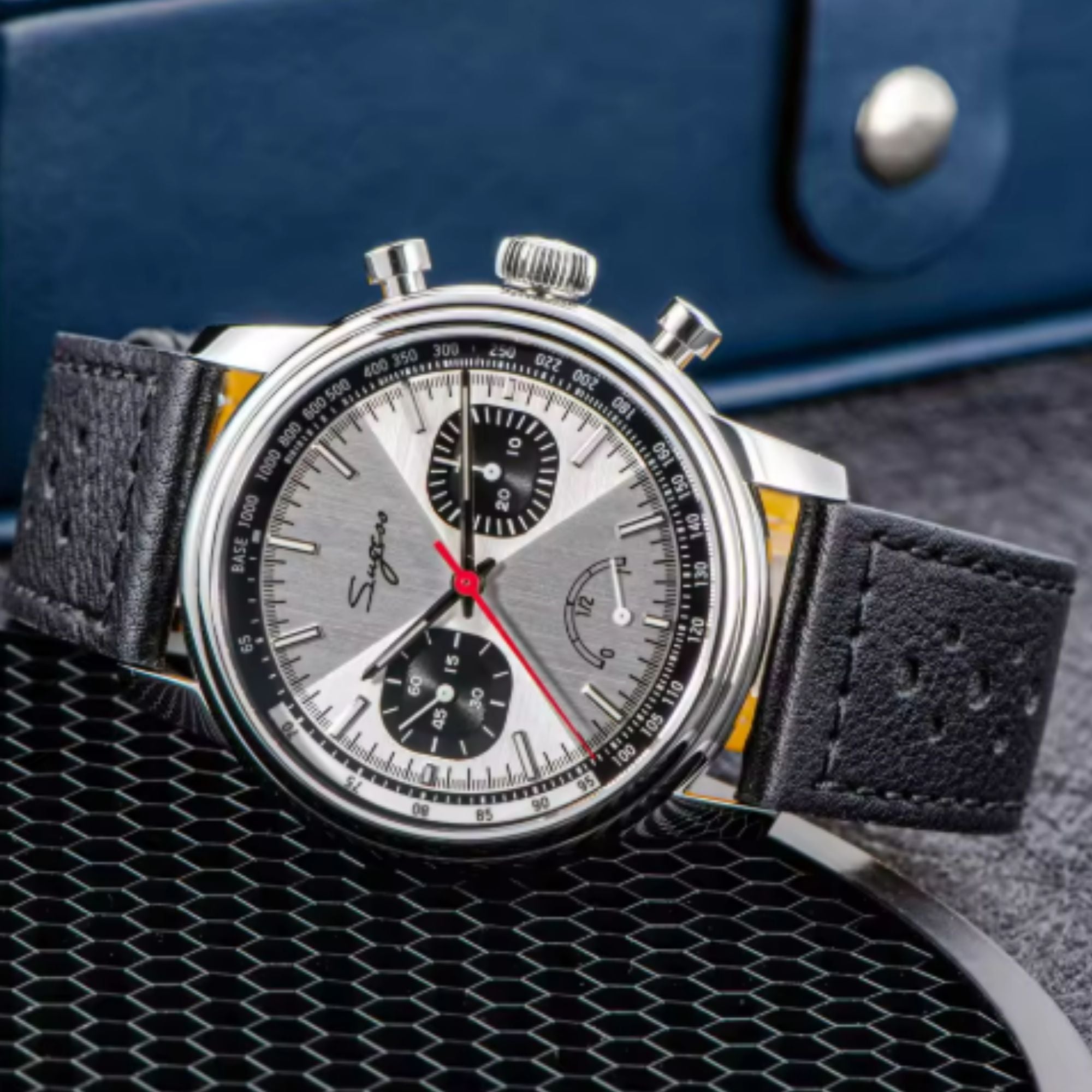 Sugess S438 with Power Reseve ST1906 Sapphire Chrono Mechanical Mens Watch