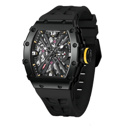 PAGANI DESIGN PD-1738  Waterproof Stainless Steel Skeleton Wristwatch Sport Chronograph Watch for Men - VH65 Movement