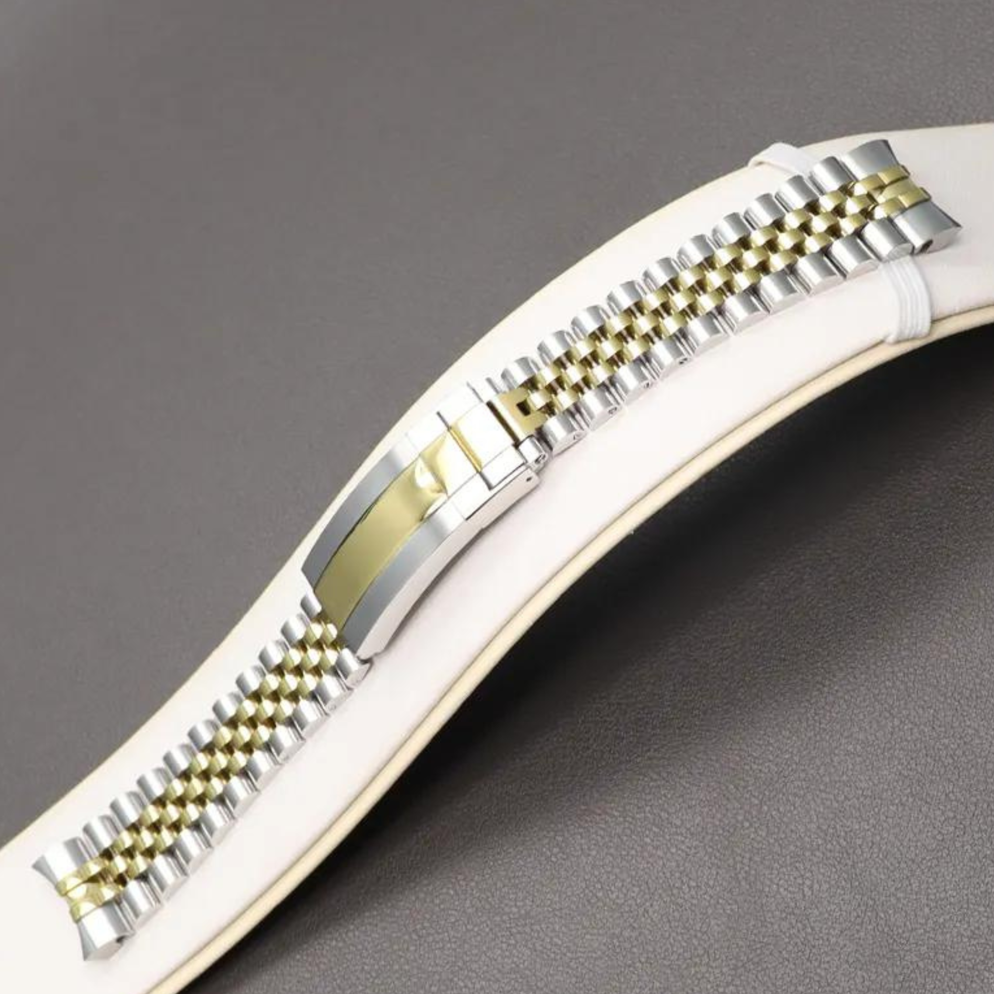 jules gold watchband bracelet - $68