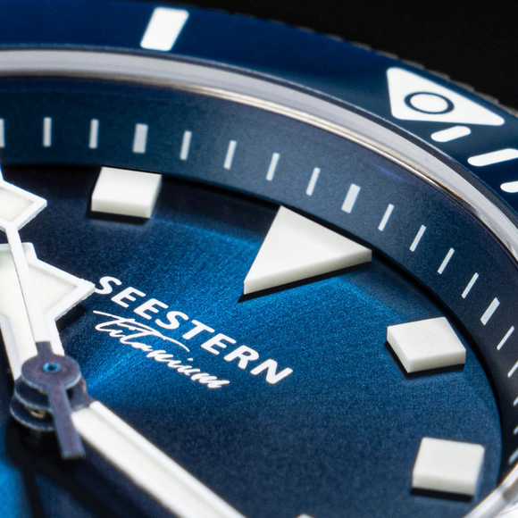 SEESTERN Titaniumn S430 Genuine Professional 20ATM Diver Limited Edition Mens Sport Watch -  Blue