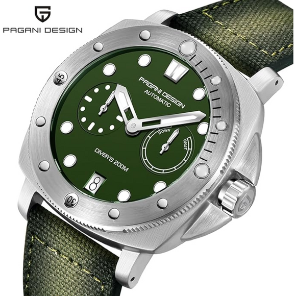 Pagani Design PD-1767 Men's Automatic Watch Waterproof - Military Green