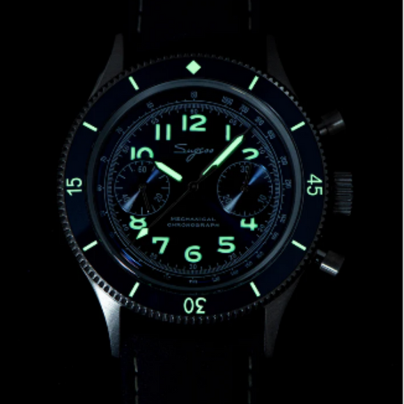 Sugess Chrono Heritage 423 Chronograph Blue Dial