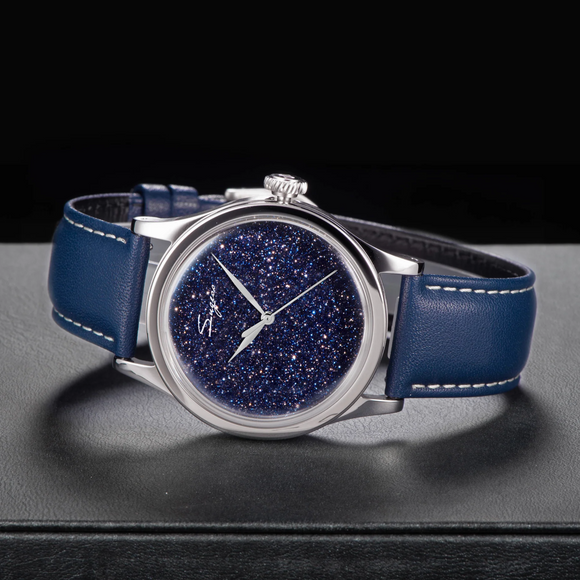 Sugess Heritage S411-3B Seagull 2130 Movement Stainless Steel Case Stars Dial SU4113BSTRS watch dream-watches.com india