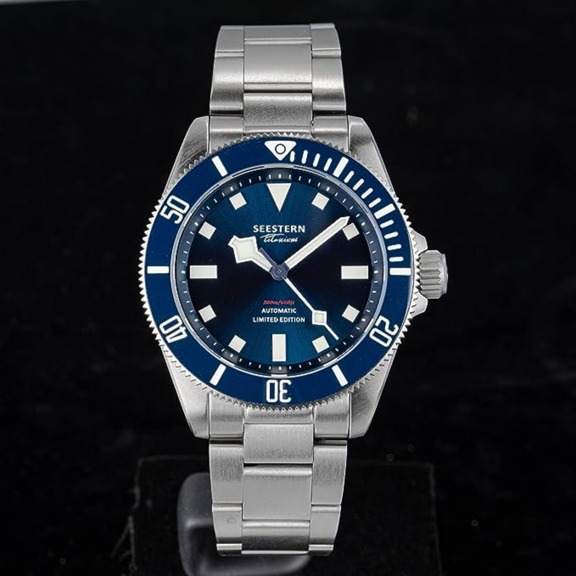 SEESTERN Titaniumn S430 Genuine Professional 20ATM Diver Limited Edition Mens Sport Watch -  Blue