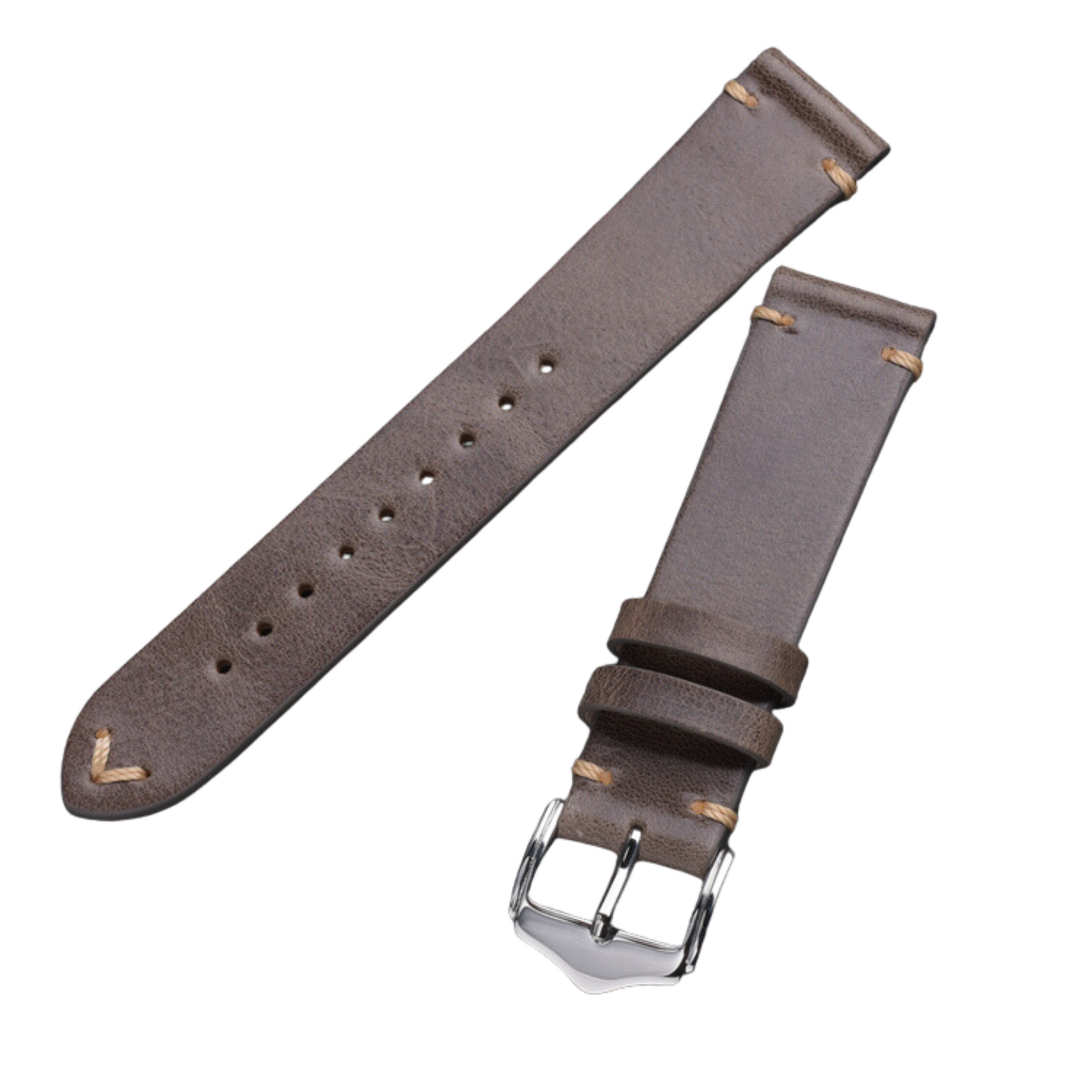 Genuine Leather Watch Strap Watchband Accessories 20mm - Oil Dark Brown watch leather strap band india online dream watches