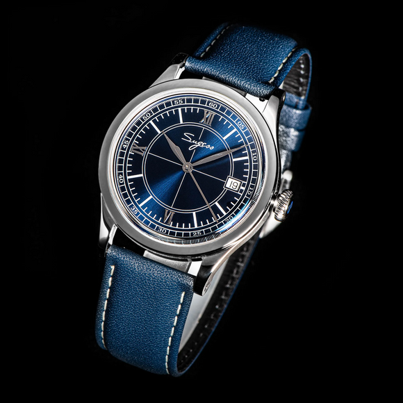 Sugess Heritage S411-3B Seagull 2130 Movement Stainless Steel Case Deep Blue Dial SU4113BDB watch dream-watches.com india