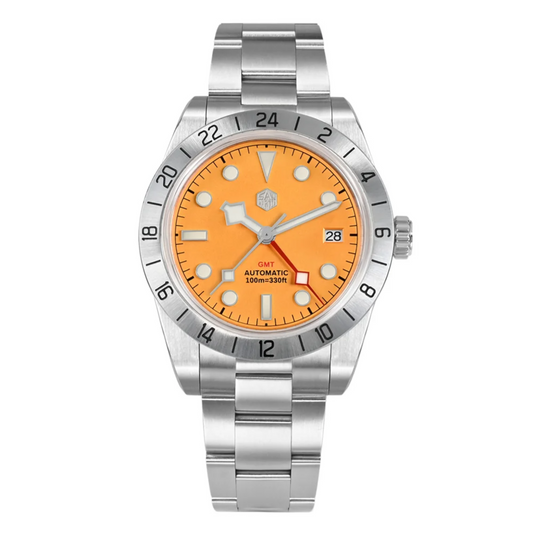 San Martin NH34 39mm BB GMT Watch SN054C - Orange san martin watches india online