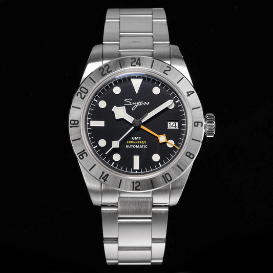 Heritage S431 BB GMT Seiko NH34 GMT movement - Black watch dream-watches.com india