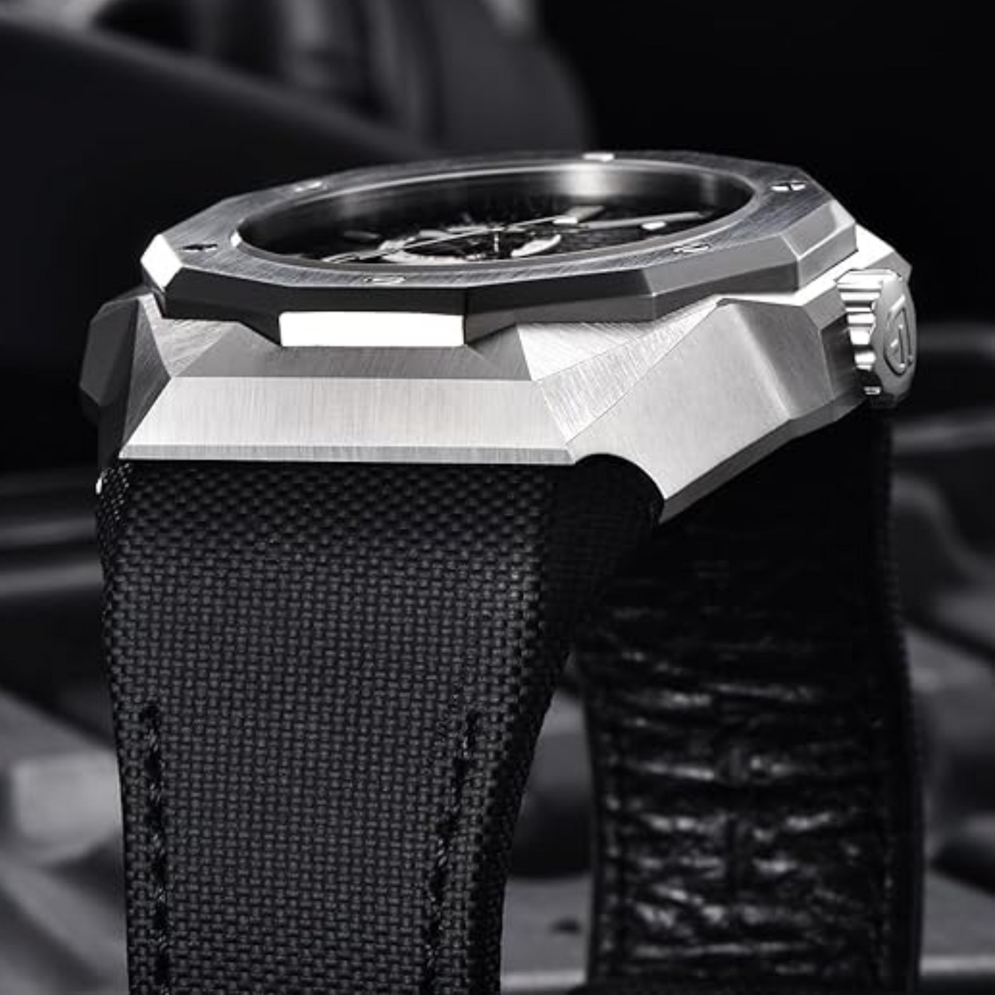 Pagani Design YS010 Men's Automatic Watch with NH39  Movement Leather Strap Waterproof Stylish and Unique Case Skeleton Face - Black