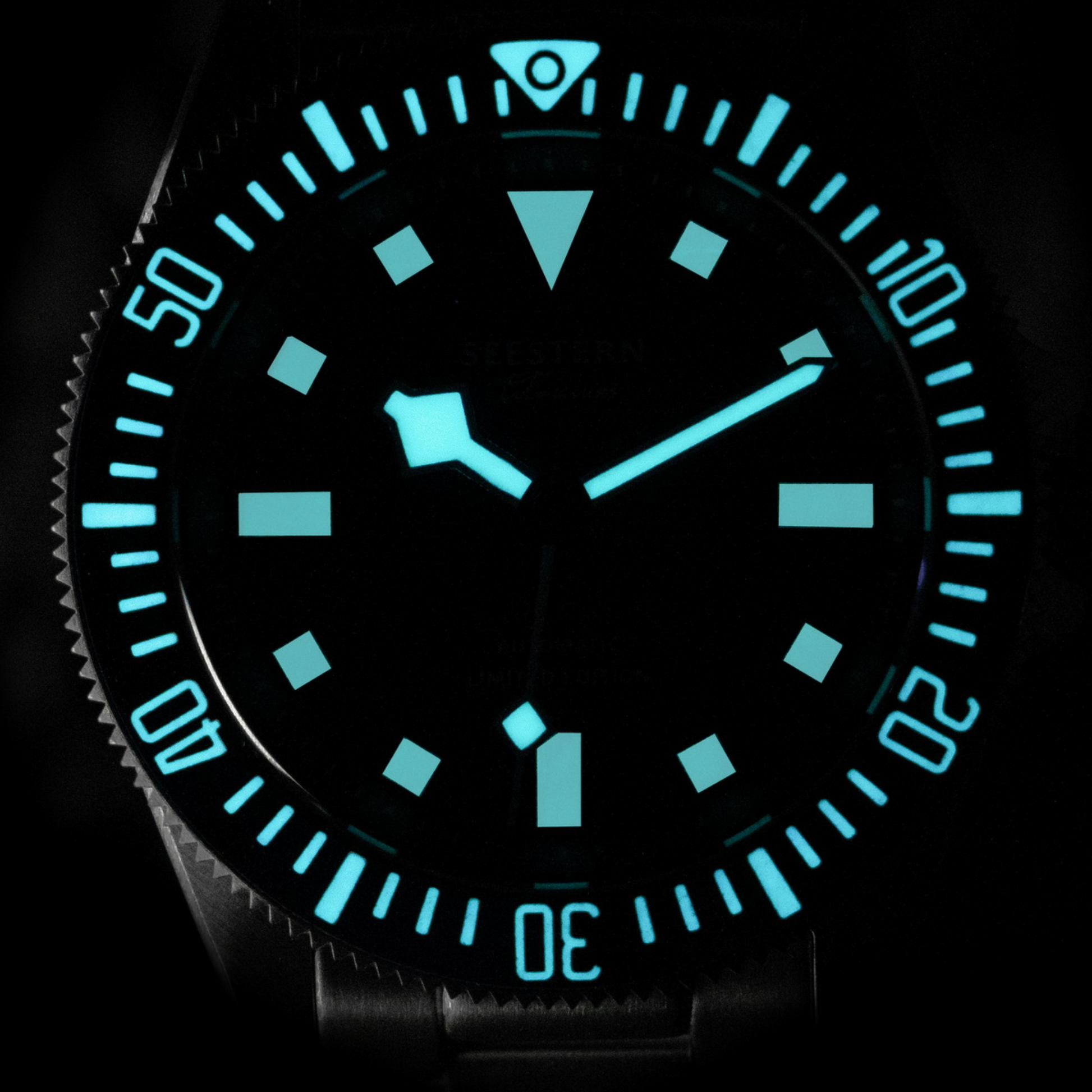 SEESTERN S430 Titanium Diver Watch for Men Automatic Mechanical Wristwatch NH38 Movement Sapphire Glass 20ATM Waterproof Luminous New - Black