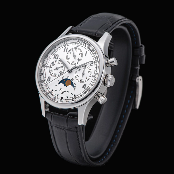 Sugess MoonPhase Master 389-2 White Dial Swan Neck Regulator