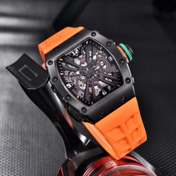 PAGANI DESIGN PD-1738  Waterproof Stainless Steel Skeleton Wristwatch Sport Chronograph Watch for Men - VH65 Movement