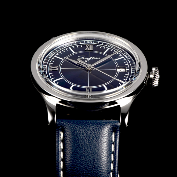 Sugess Heritage S411-3B Seagull 2130 Movement Stainless Steel Case Deep Blue Dial SU4113BDB watch dream-watches.com india